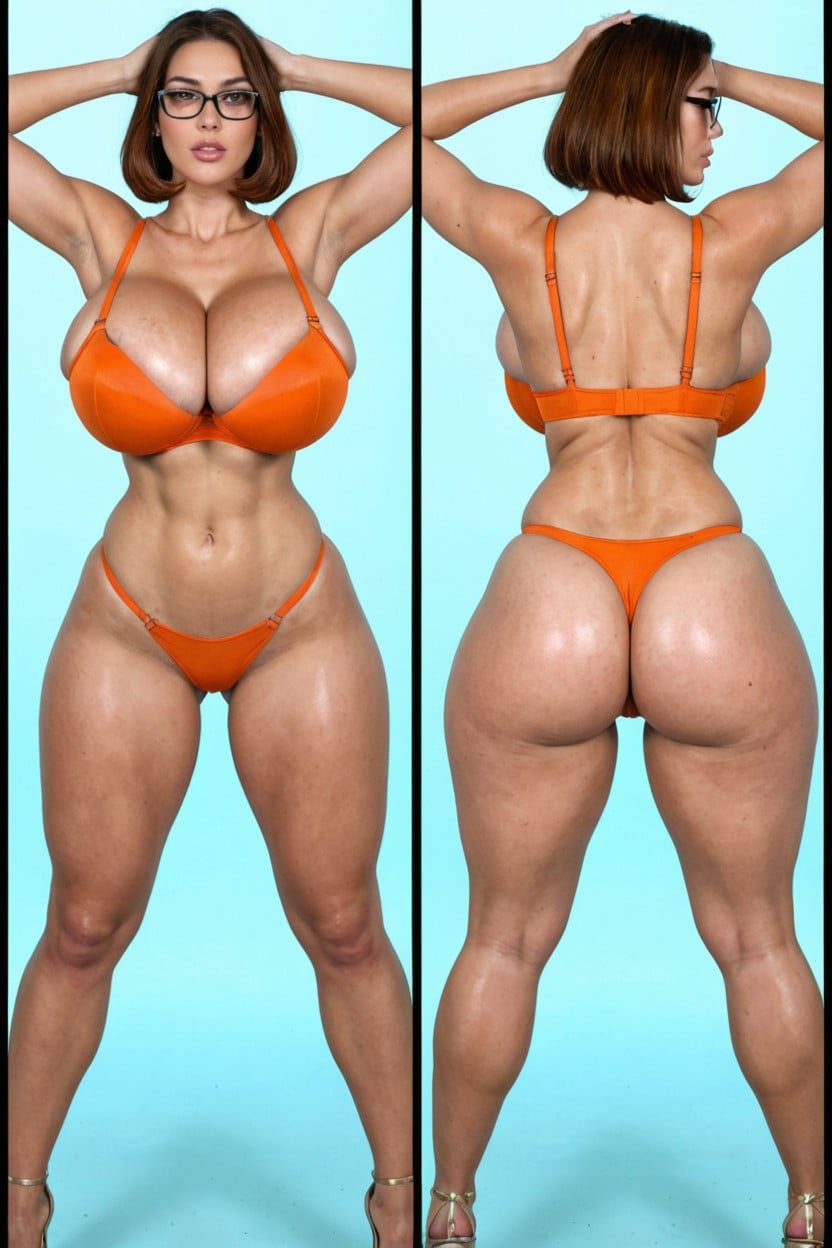 Extra Thicc, Ass So Big You Can See It From The Front And The Back, Eyes Filled With Affection AI Porn