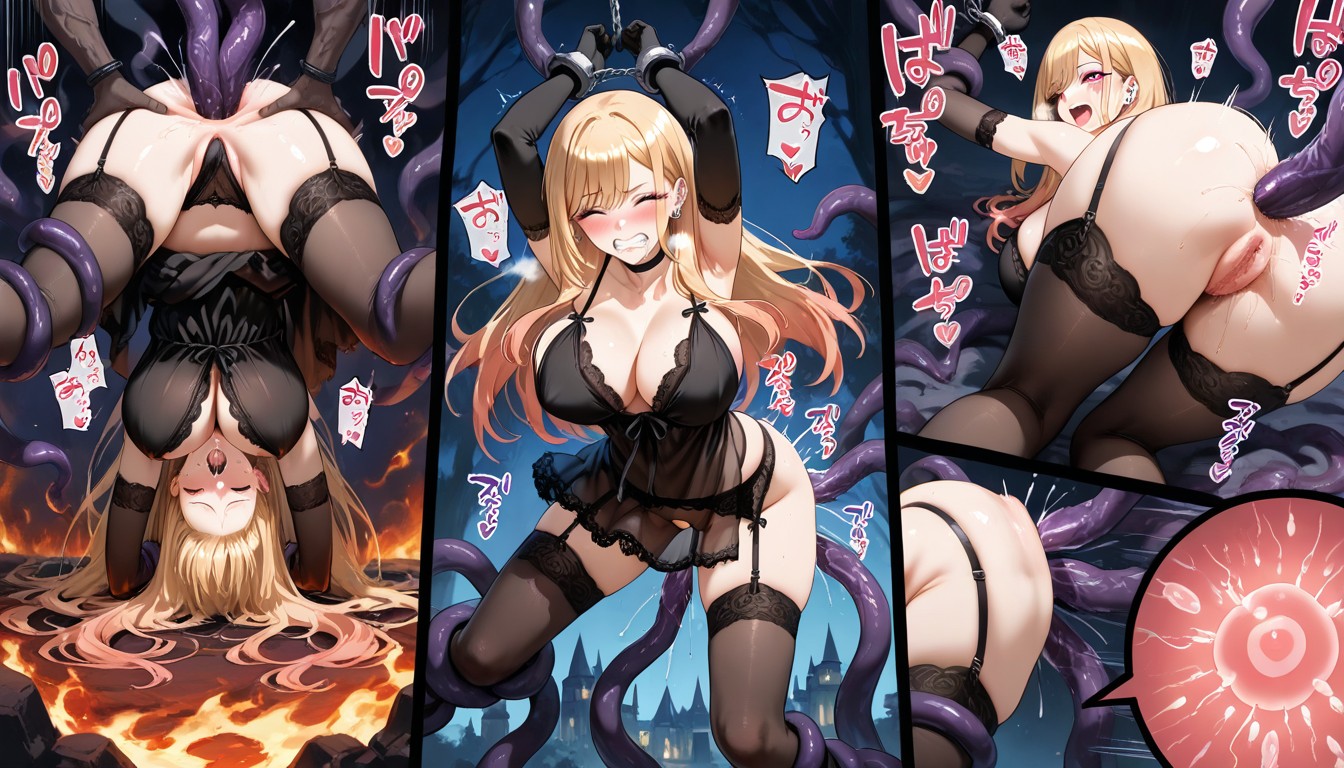 Quadruple Anal, Hands Restrained, 25+ Hentai AI Porn