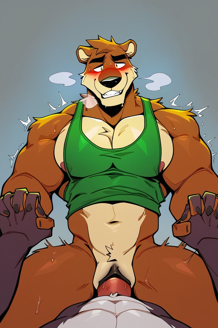 Shy, Facing Viewer, Bara Furry AI Porn