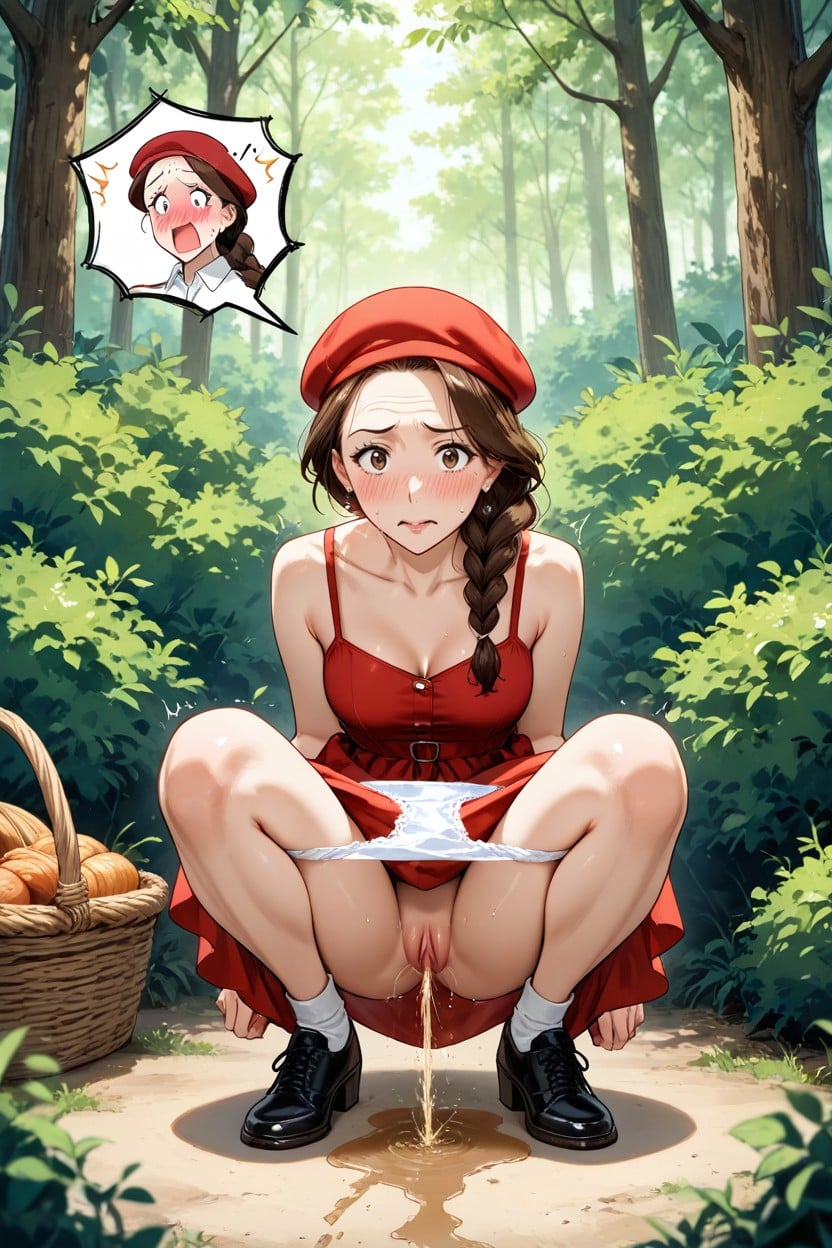 Skinny, Bast Shoes Spread Apart, Small Breasts Hentai AI Porn