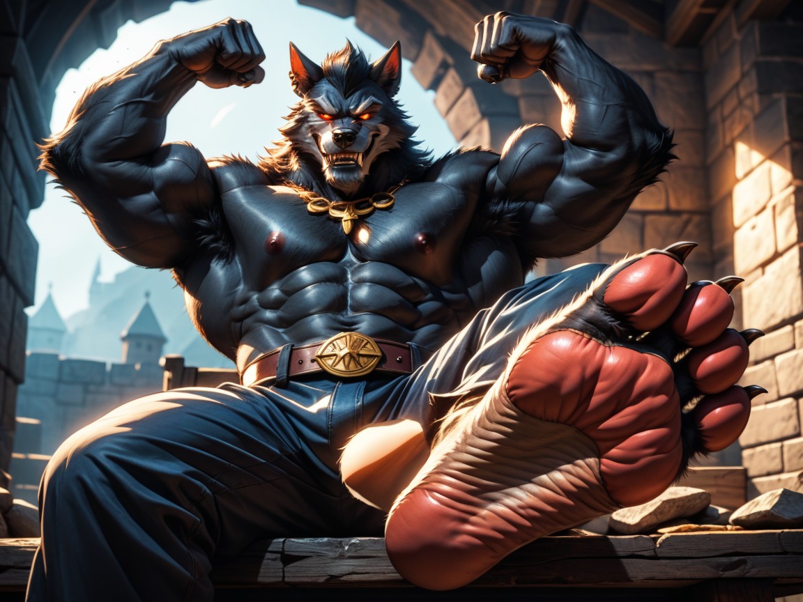 下視角, An Anthro Character, He Has A Smirk On His Face AI同性戀黃片