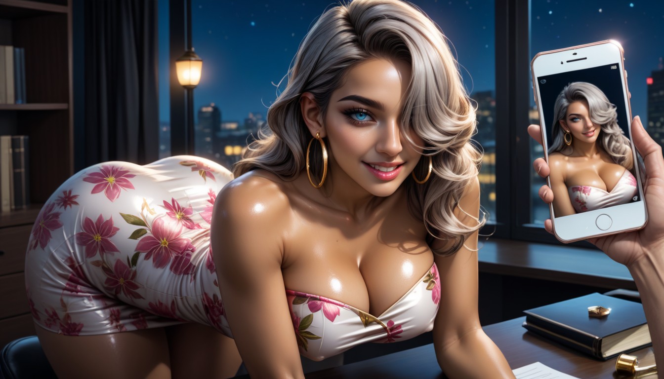 Erect Nipples, Ojos Azules, Night Porno IA