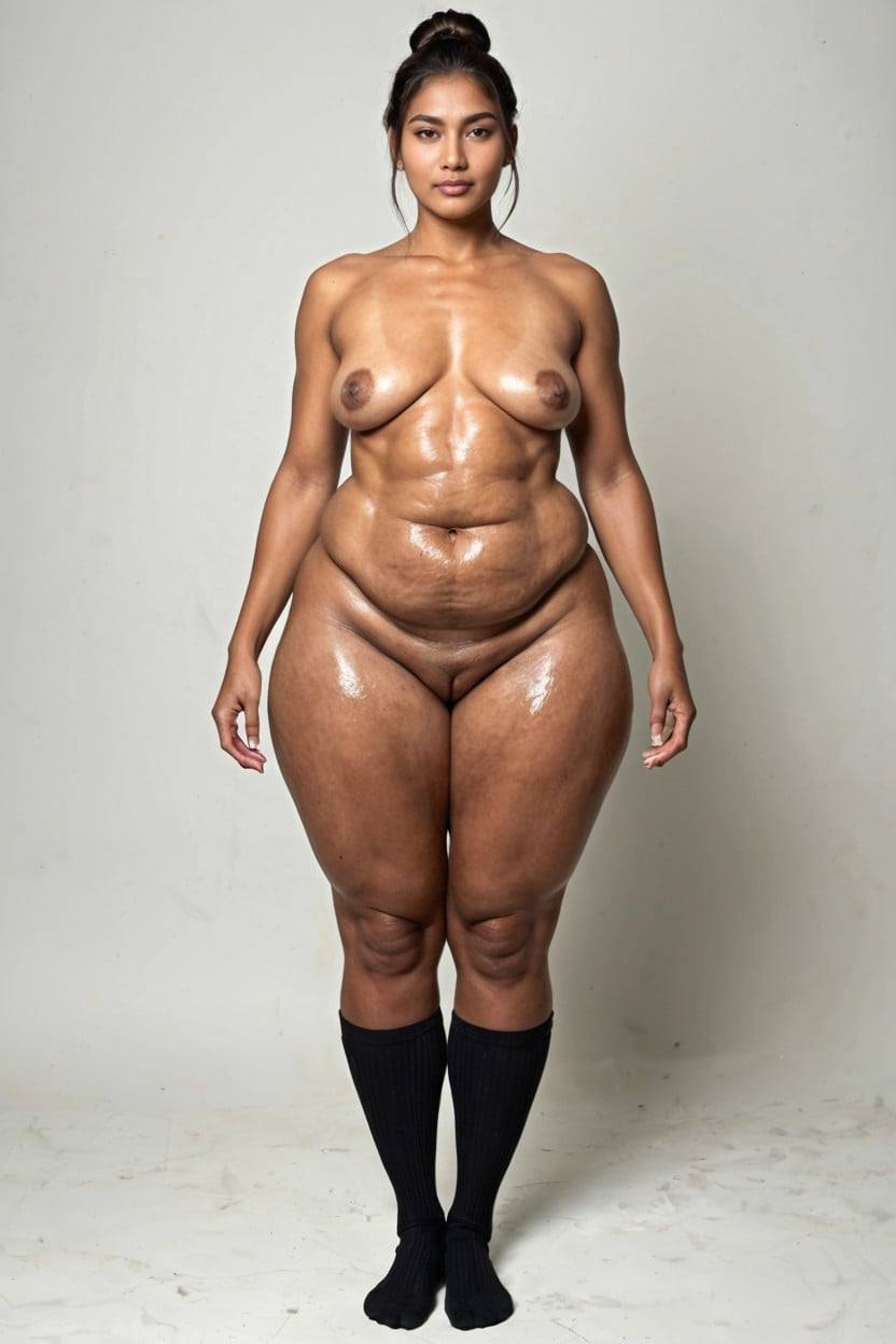 Fit Arms, Chubby Stomach, Fat AI Porn