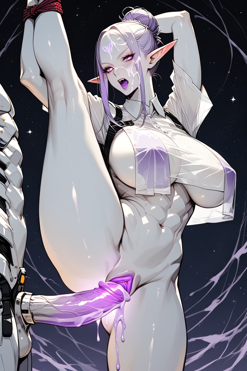 White Pussy, Penis Inside Pussy, Purple Cum Penis Furry AI Porn