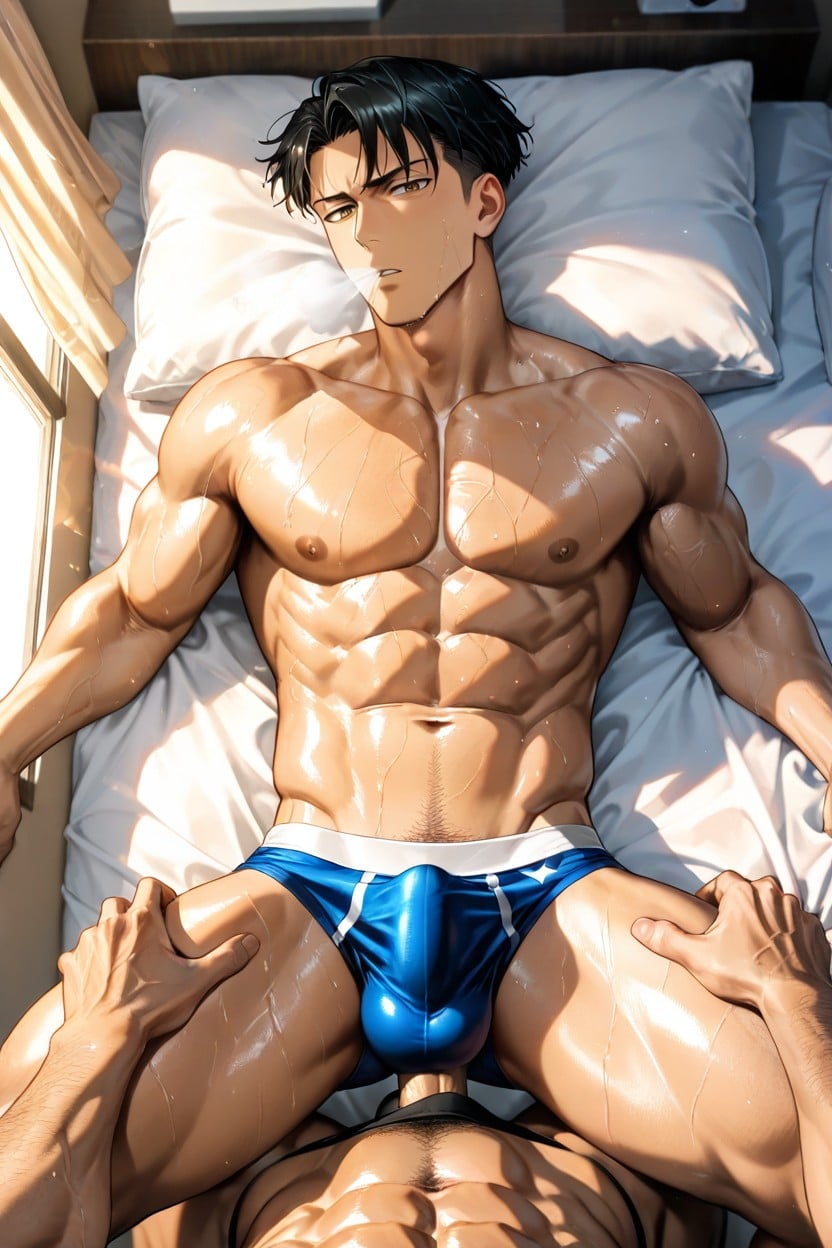 Golden Light On Walls, Rim Highlights, Levi Ackerman 게이 AI 포르노