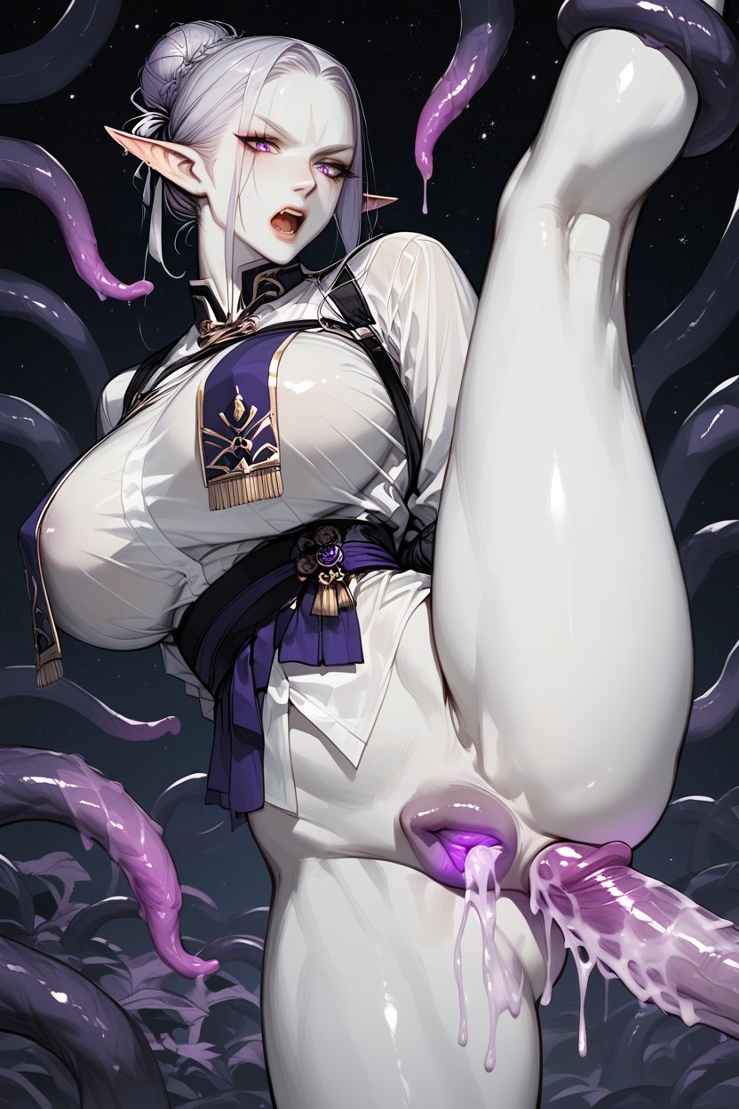 White Skin, Large Ass, Alien Planet Furry AI Porn