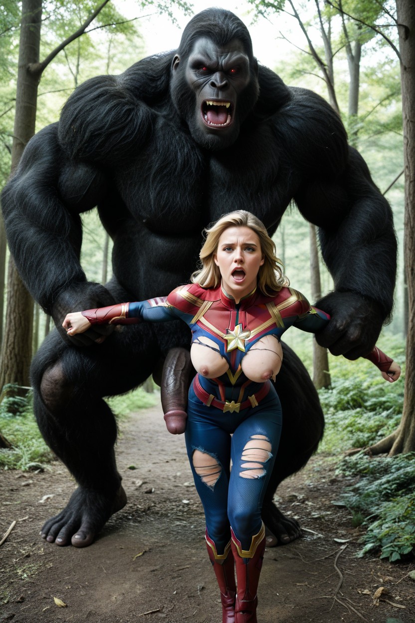 Beast With Abnormally Large Penis, Torn Costume, Chase Porno IA