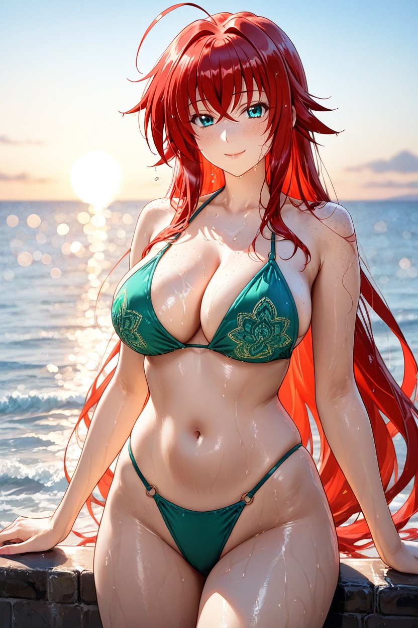 Gently Smiling, Swollen Eyelids, Emphasizing Her Curves The Woman Slightly Porno IA