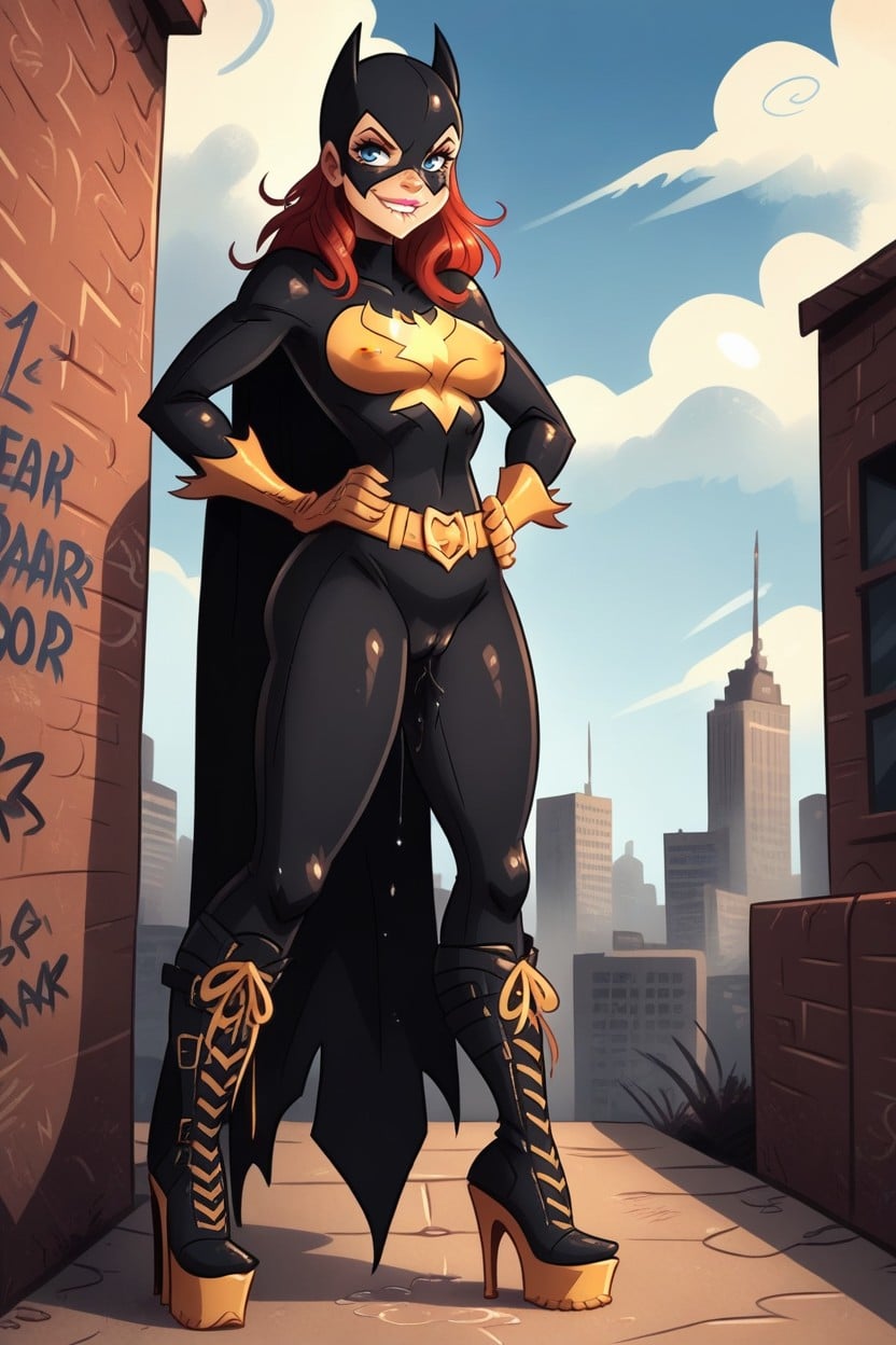 Jack Cayles Artstyle, Arms Wrapped, Long Hard Nipples Under Costume Hentai AI Porn