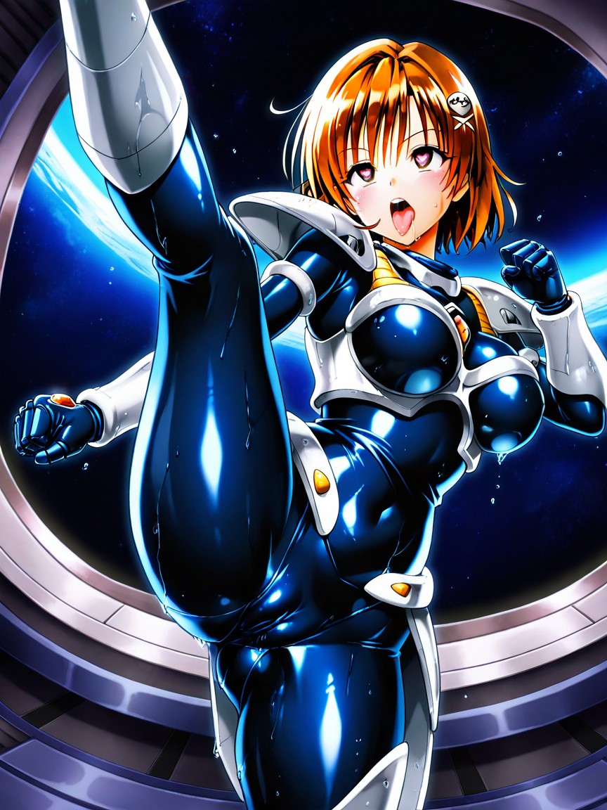 Flushed Cheeks, Crotch Focus, With Intense Ahegao Face Hentai AI Porn