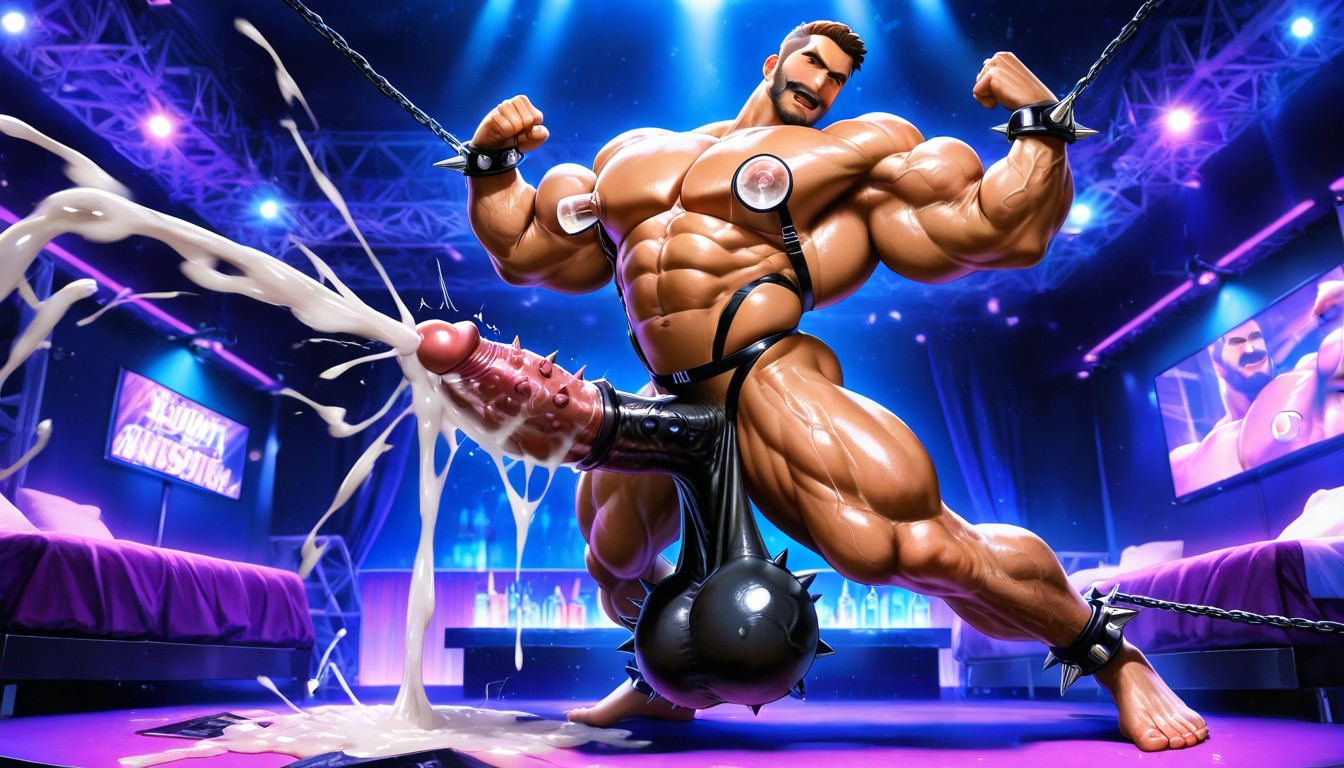 Round Pecs, Dimly Lit, Correct Anatomy Porno gay IA