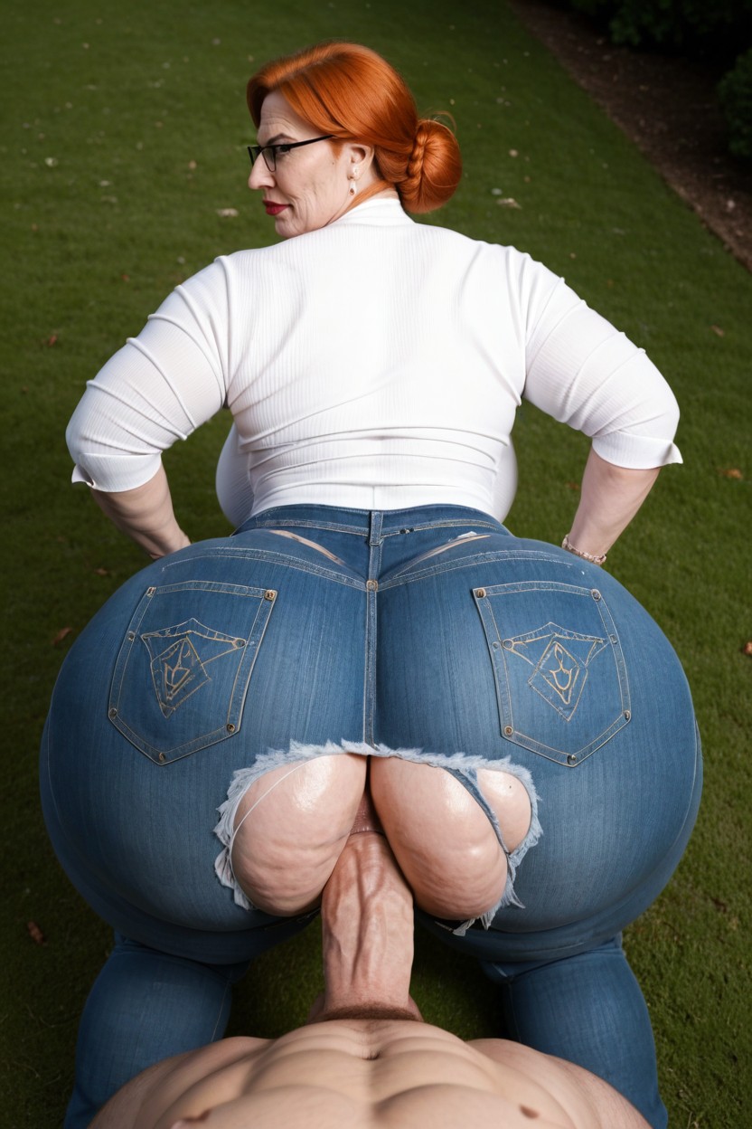 Super Big Pear Shaped Ass, Ssbbw, Hair Bun AI Porn
