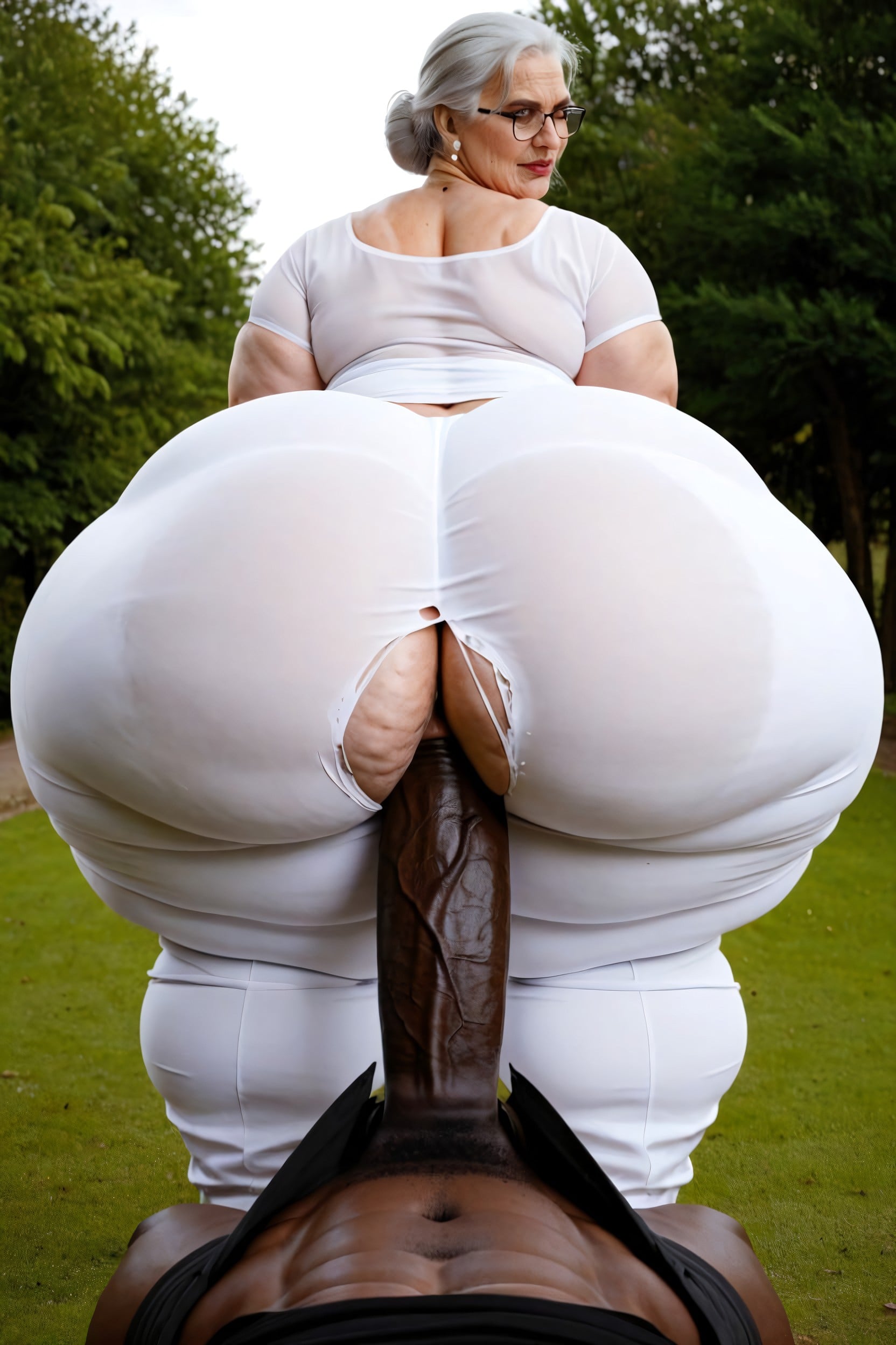 Massive Ass, Extremely Huge Ass, Pantalones De Oficina Porno IA