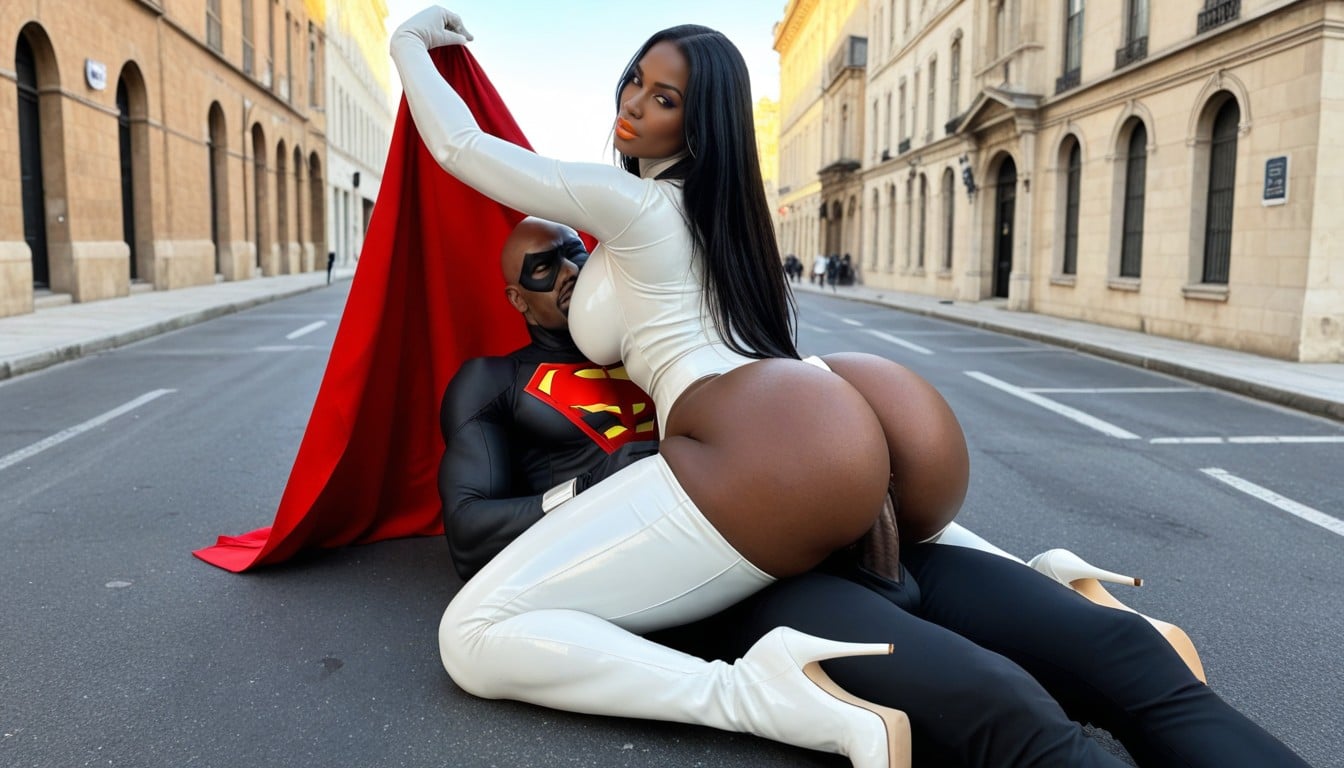 Criminal Drops Bag Of Cash, Sunny, City Ebony AI Porn