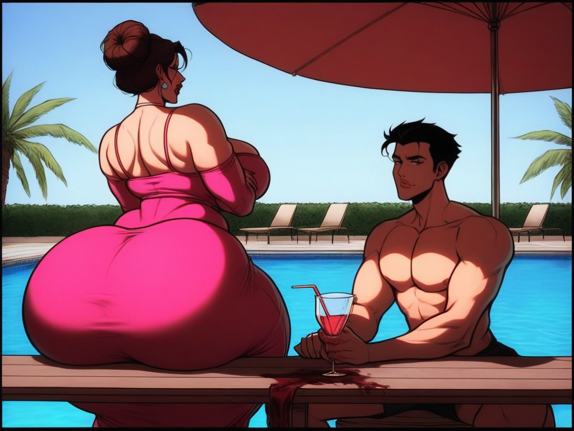 Thick Thighs, Cinematic, Man Greets Milf AI Porn