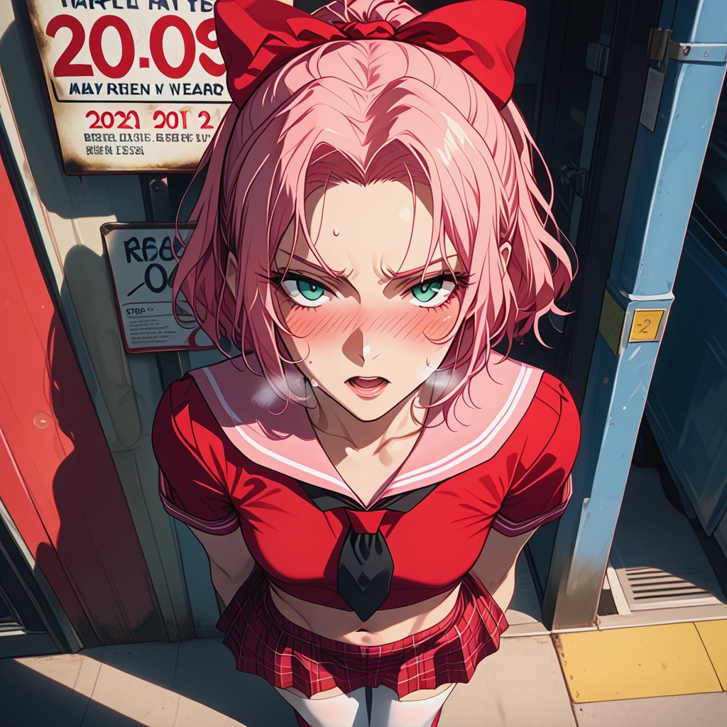 Heavy Breathing, Solo Focus, Bulge On Cheek Hentai AI Porn