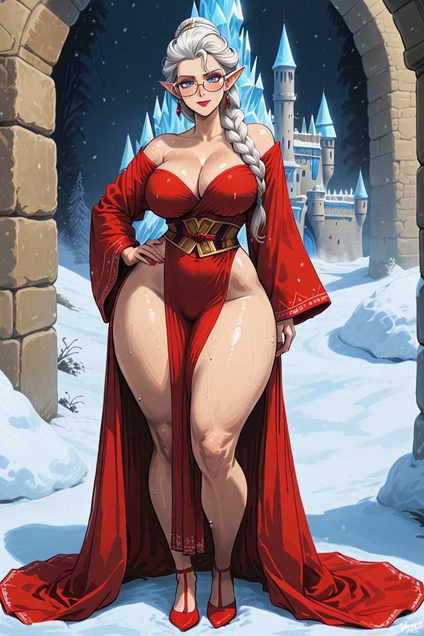 Naked, Naked, Massive Tits And Ass AI Porn