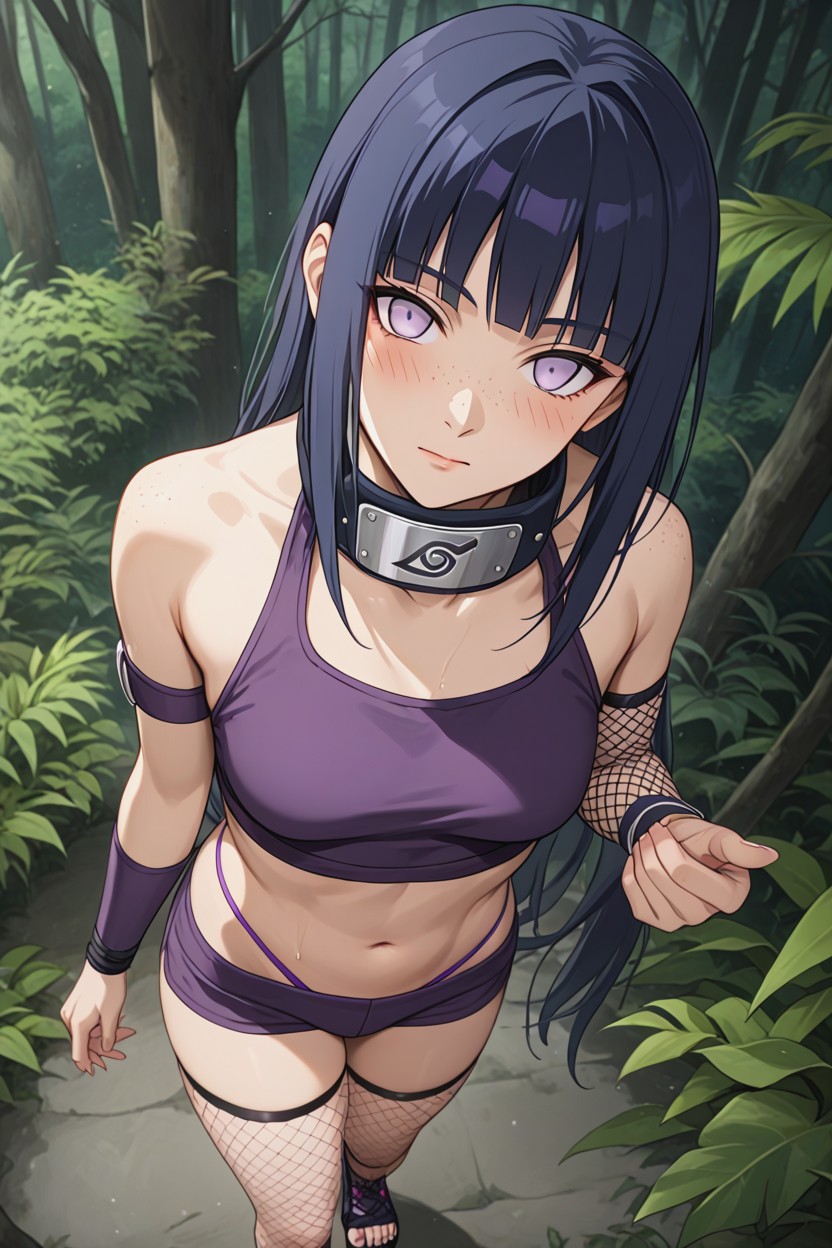 Fishnet Sleeves, Horny, Shy AI Porn
