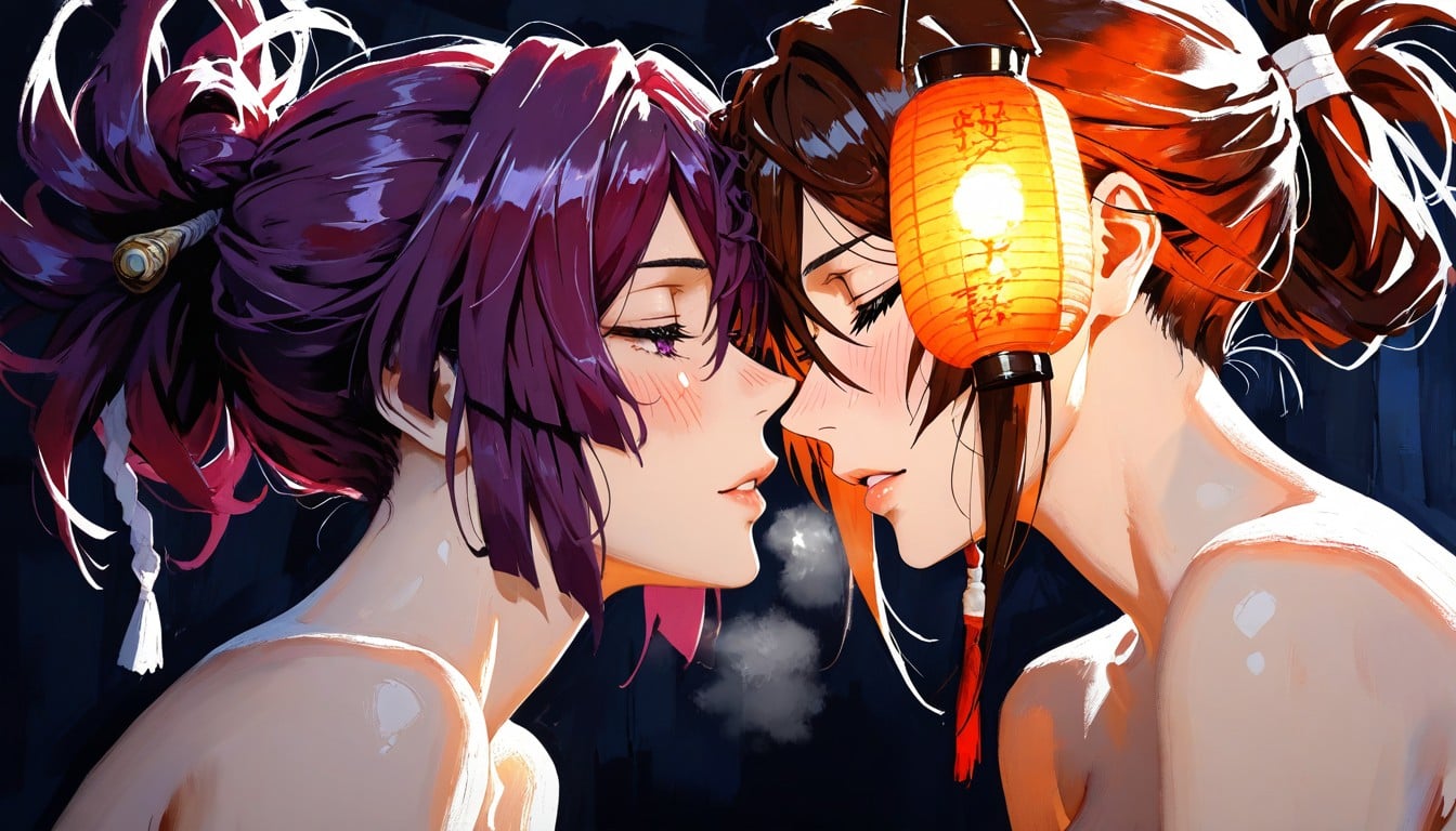 Painterly Texture, Violet Eyes, Focus On Mood Hentai AI Porn