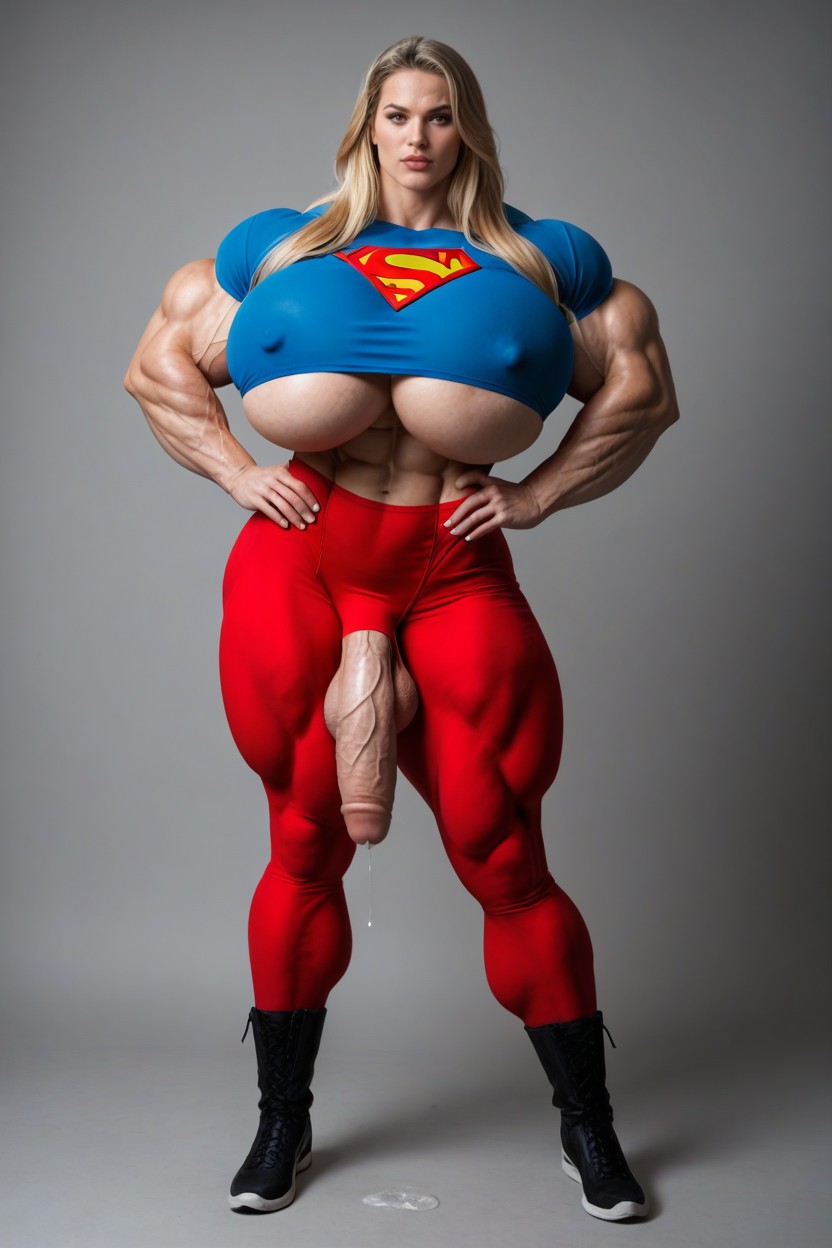 Supergirl, Gigantic Abs, Tight Shirt Porno IA transsexuelle