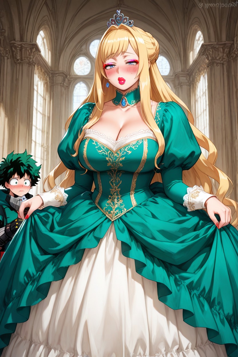 Wide Hoopskirt, Male Izuku Midoriya, Male AI Porn