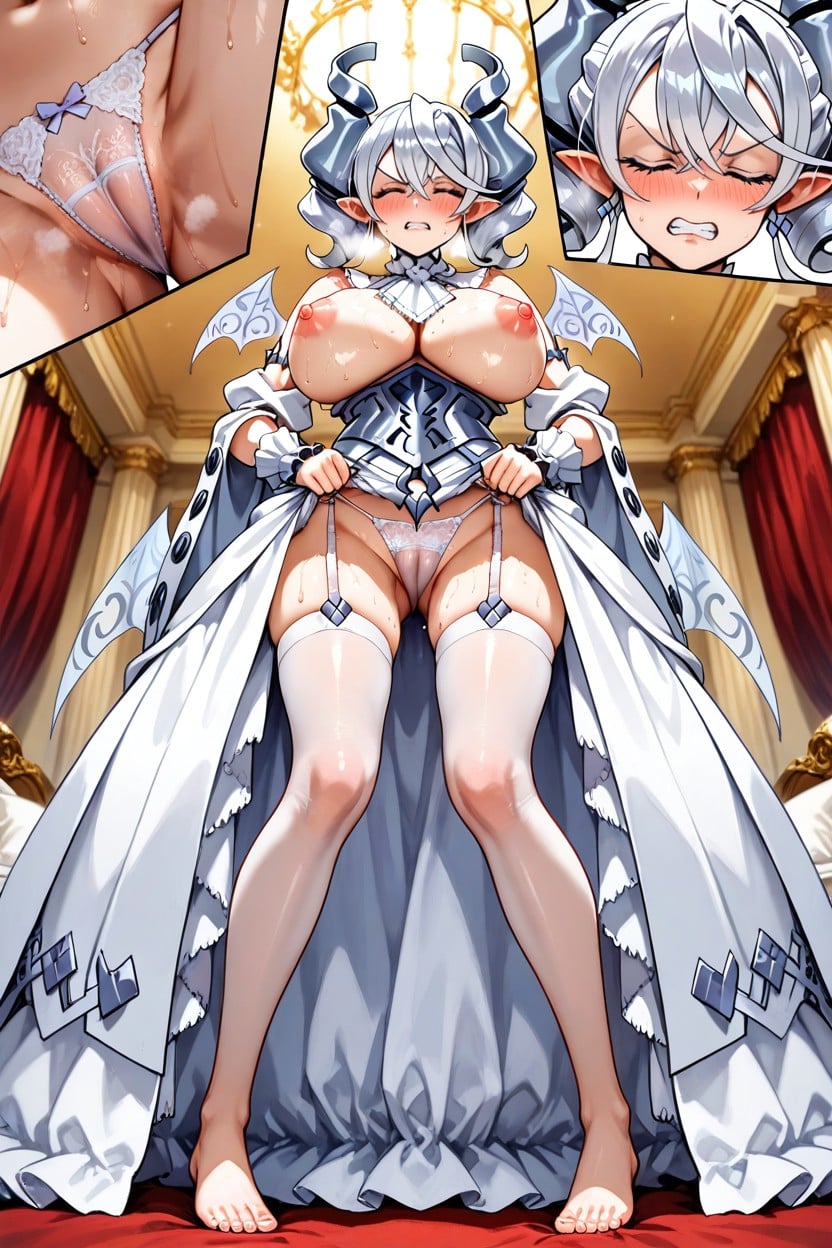 White Lace Panties, Big Breasts, Close Up Hentai AI Porn