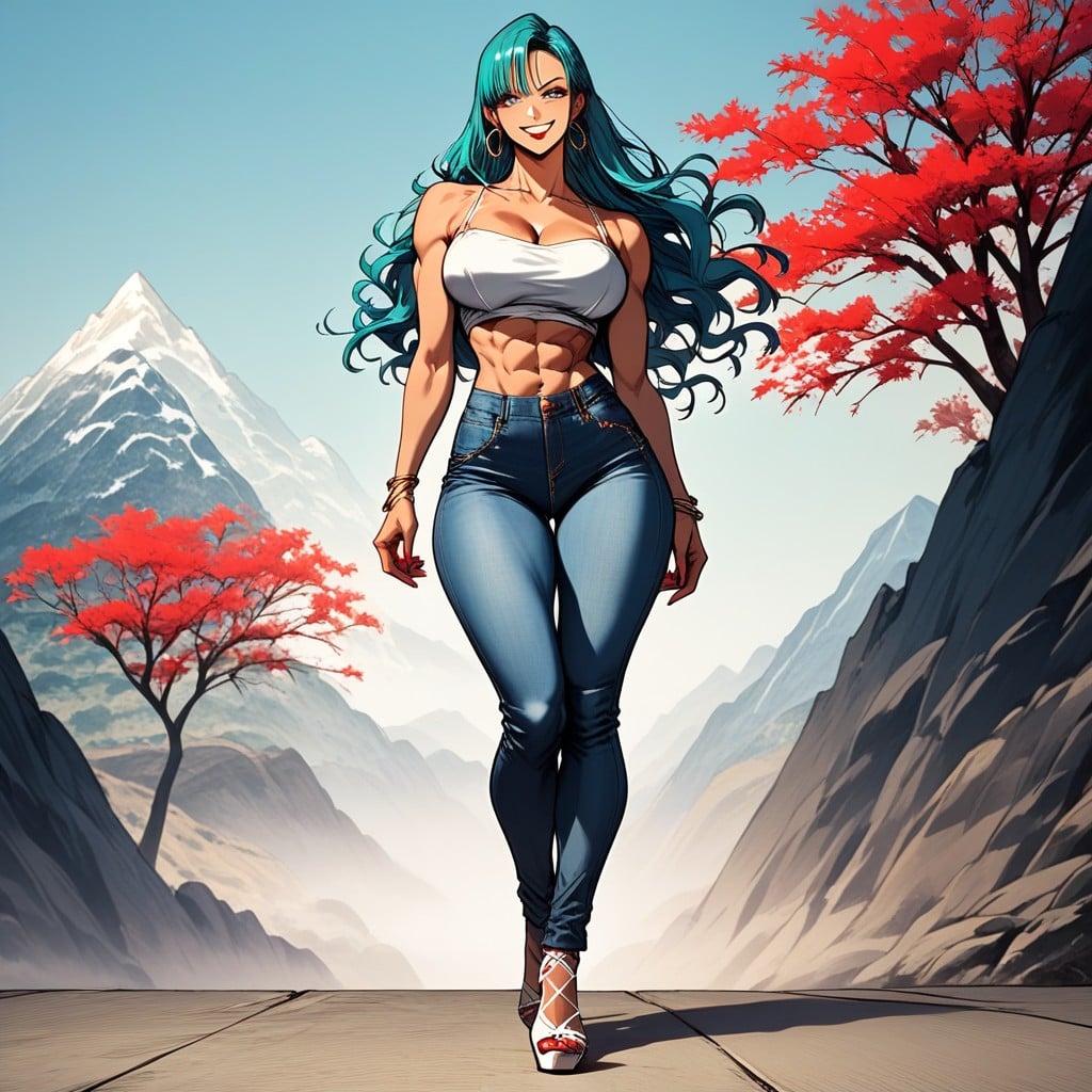 Bracelets, Mountains, Bulma From Dragonball Z Hentai AI Porn