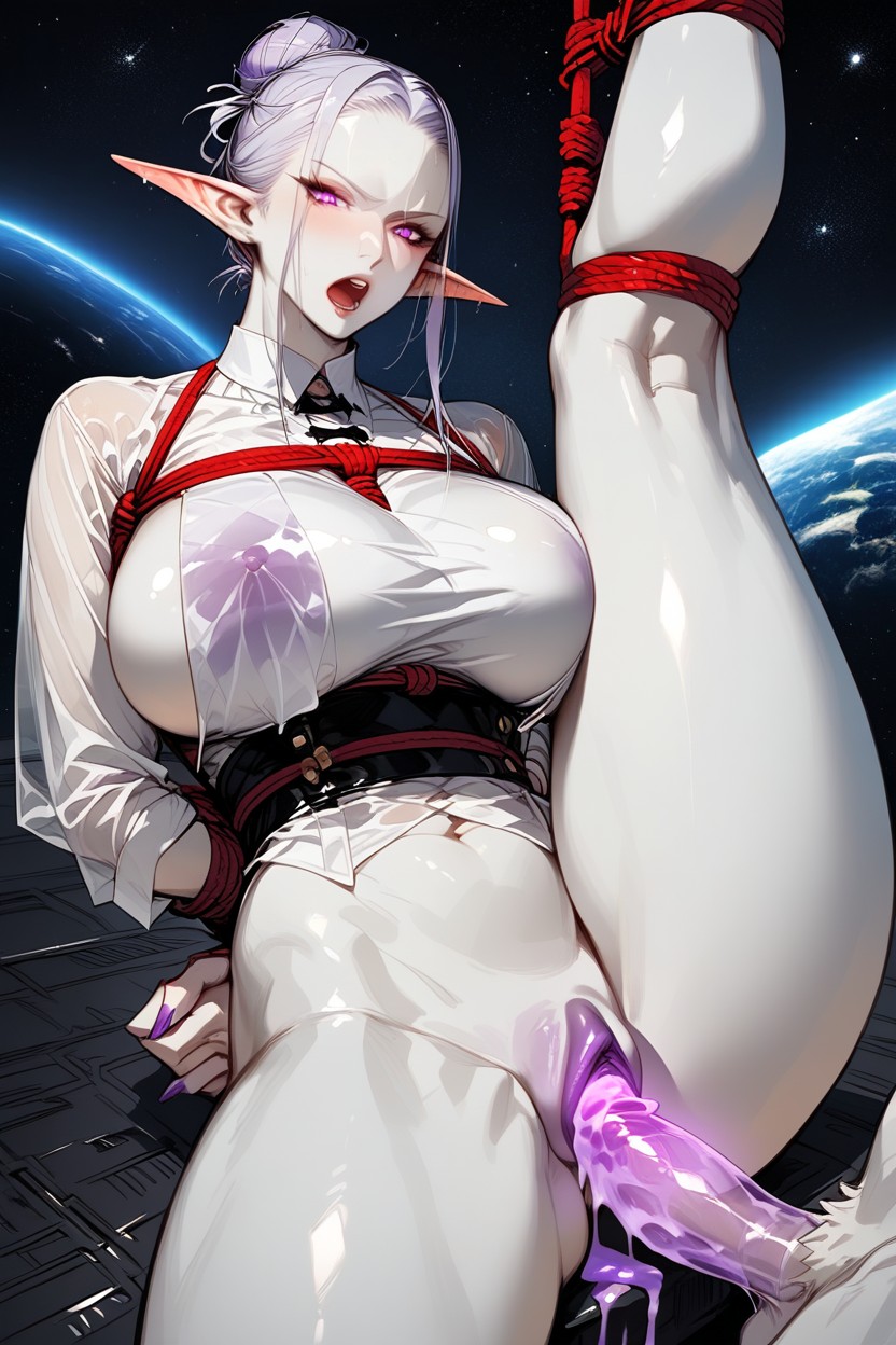 Restrained, Sky Space, One Leg Is Planted On The Ground Furry AI Porn