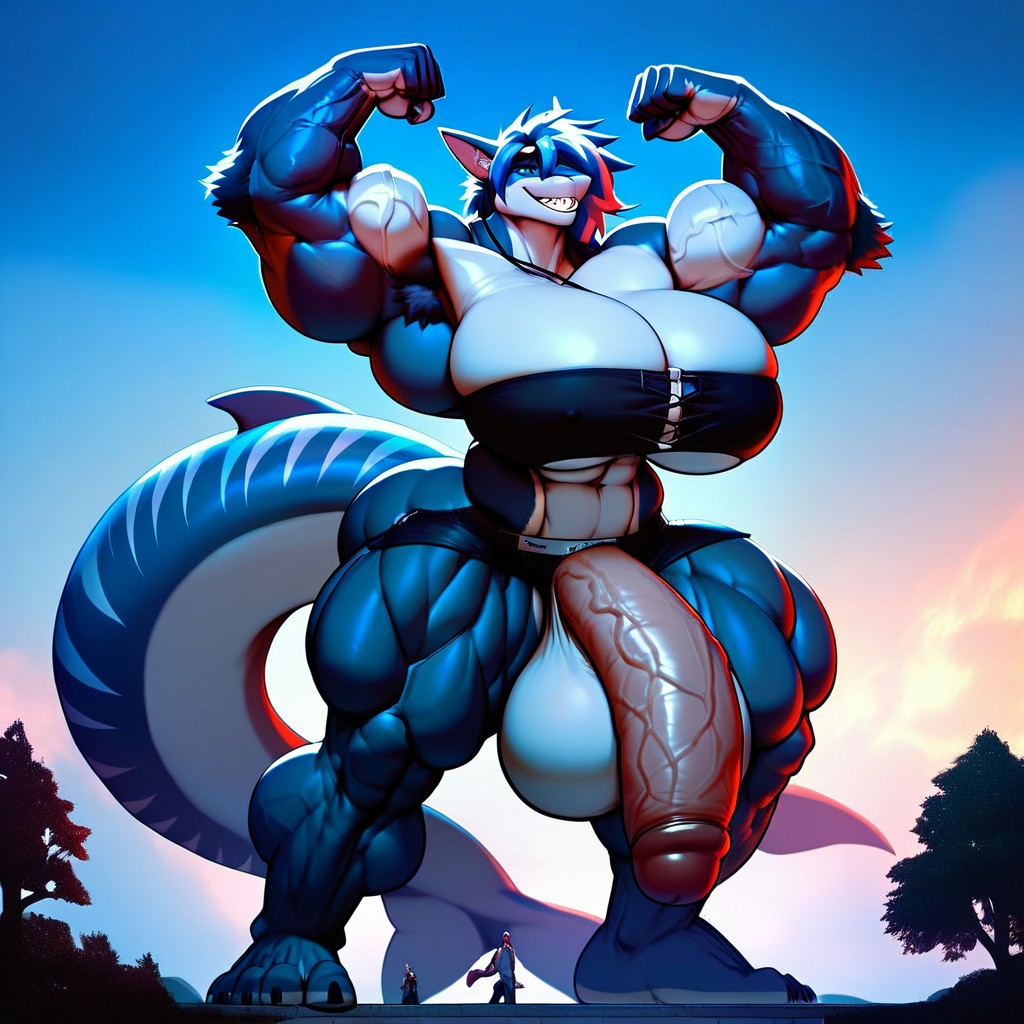 Gigantic Fur, Hyper Balls, Macro Penis Furry AI Porn
