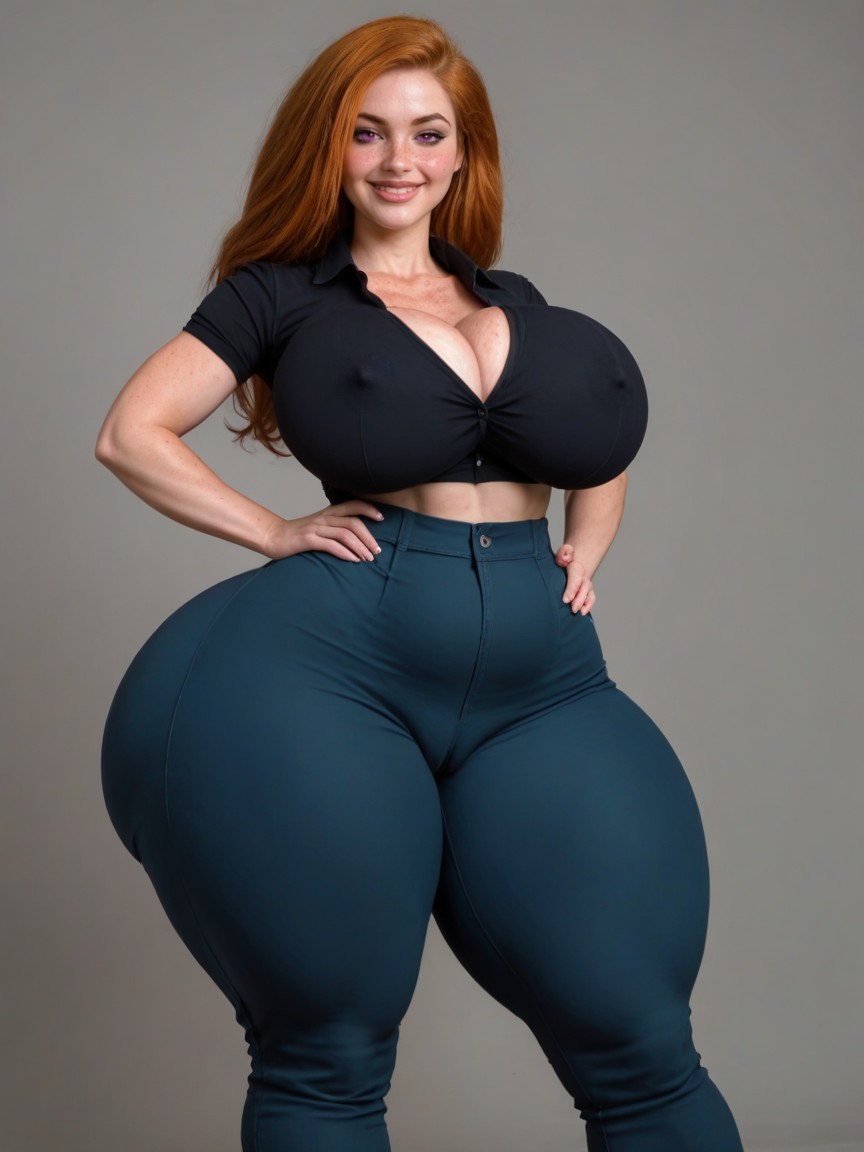 Thick Calves, Wide Ass, Dumptruck Booty AI Porn
