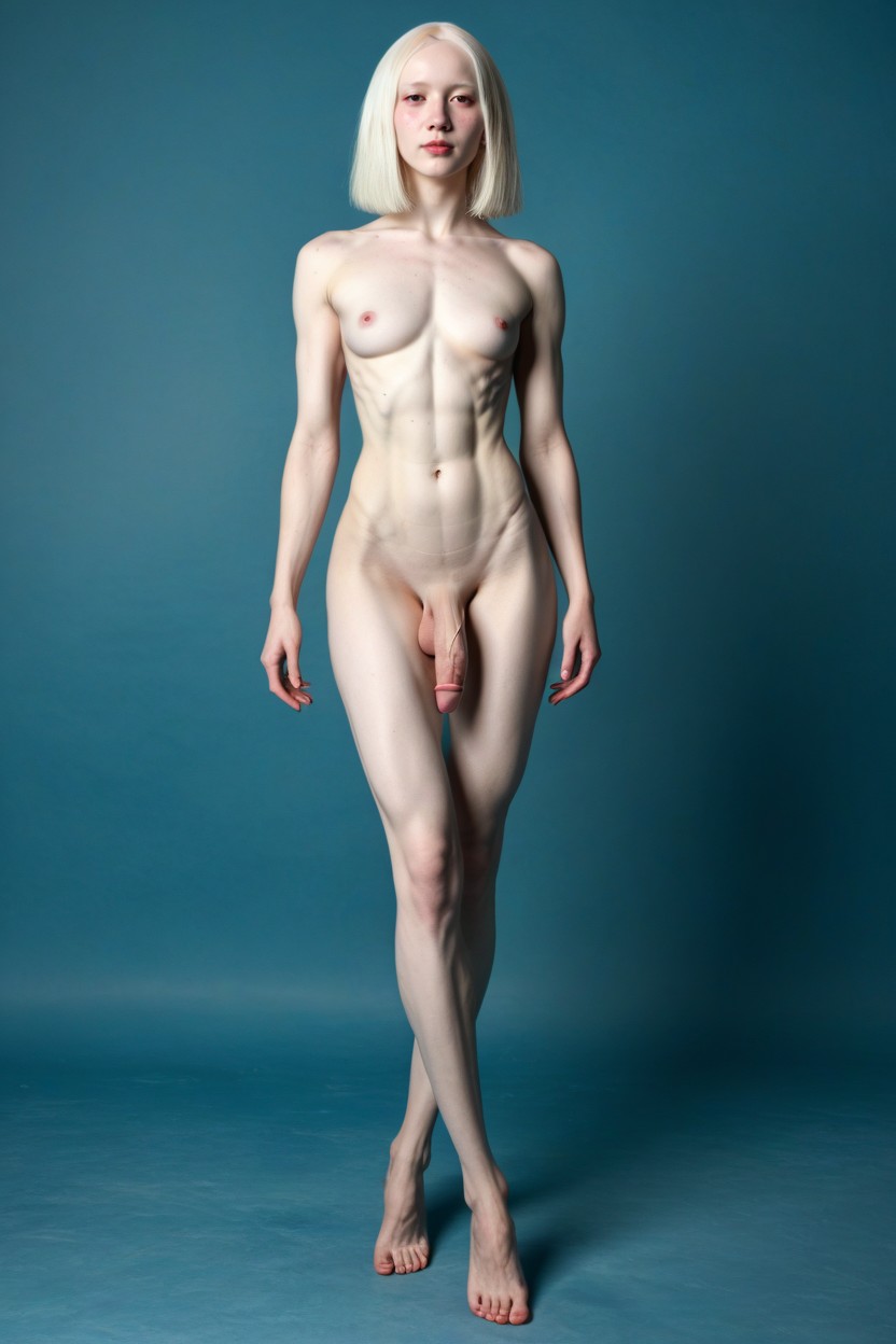 Pale Skin Asian, 18+, Full Body View Travesti IA Pornô
