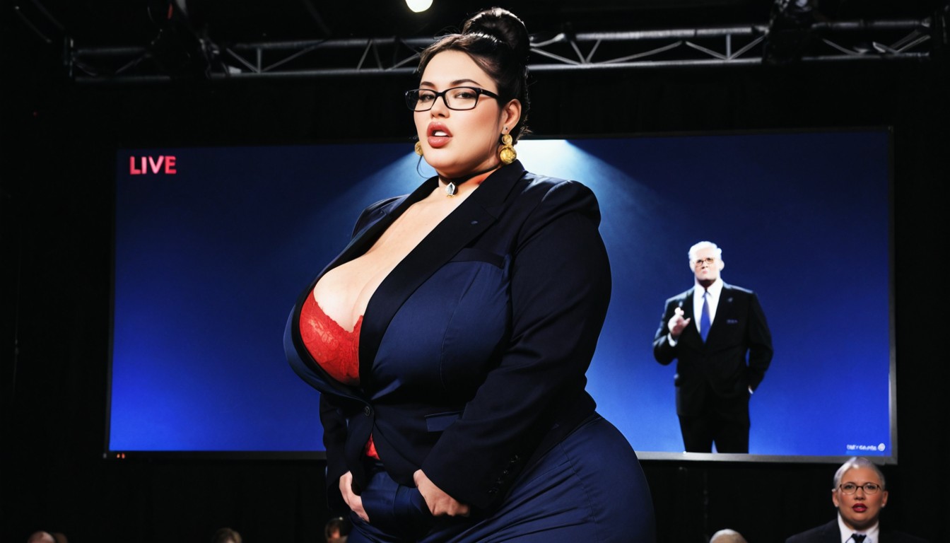 High Bun, View From Afar, Presentation Talk BBW AI Porn