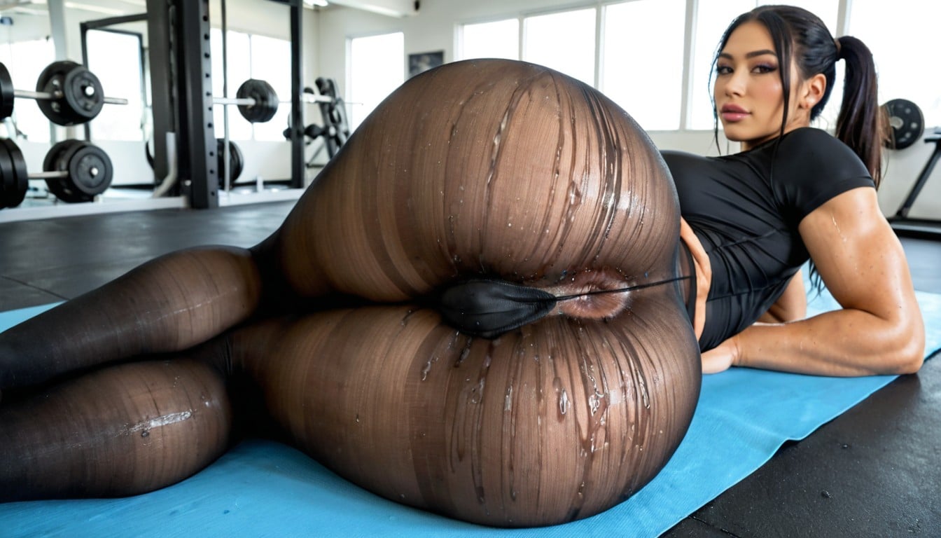 Extremely Juicy Bubble Butt, Shiny Skin, Voluptuous AI Porn