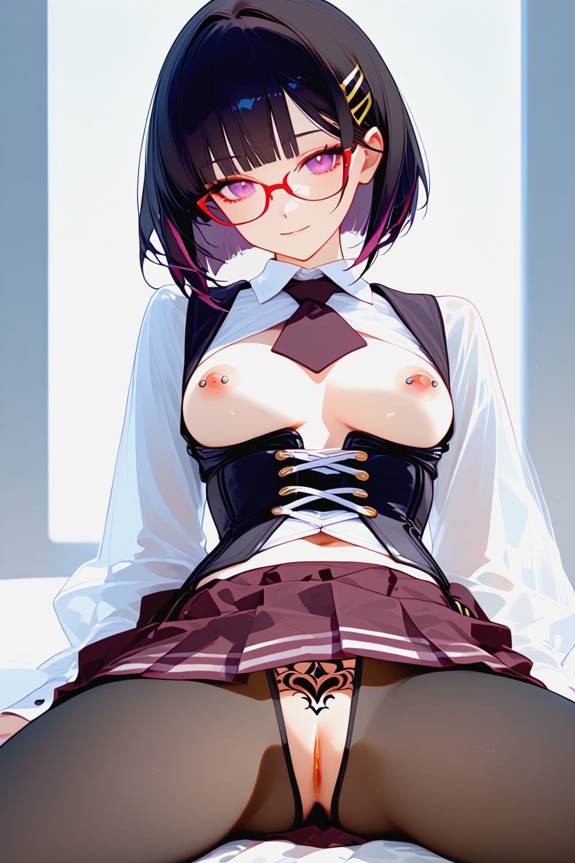 Bulge Nipples, Large Ass, Nipple Piercing Hentai AI Porn