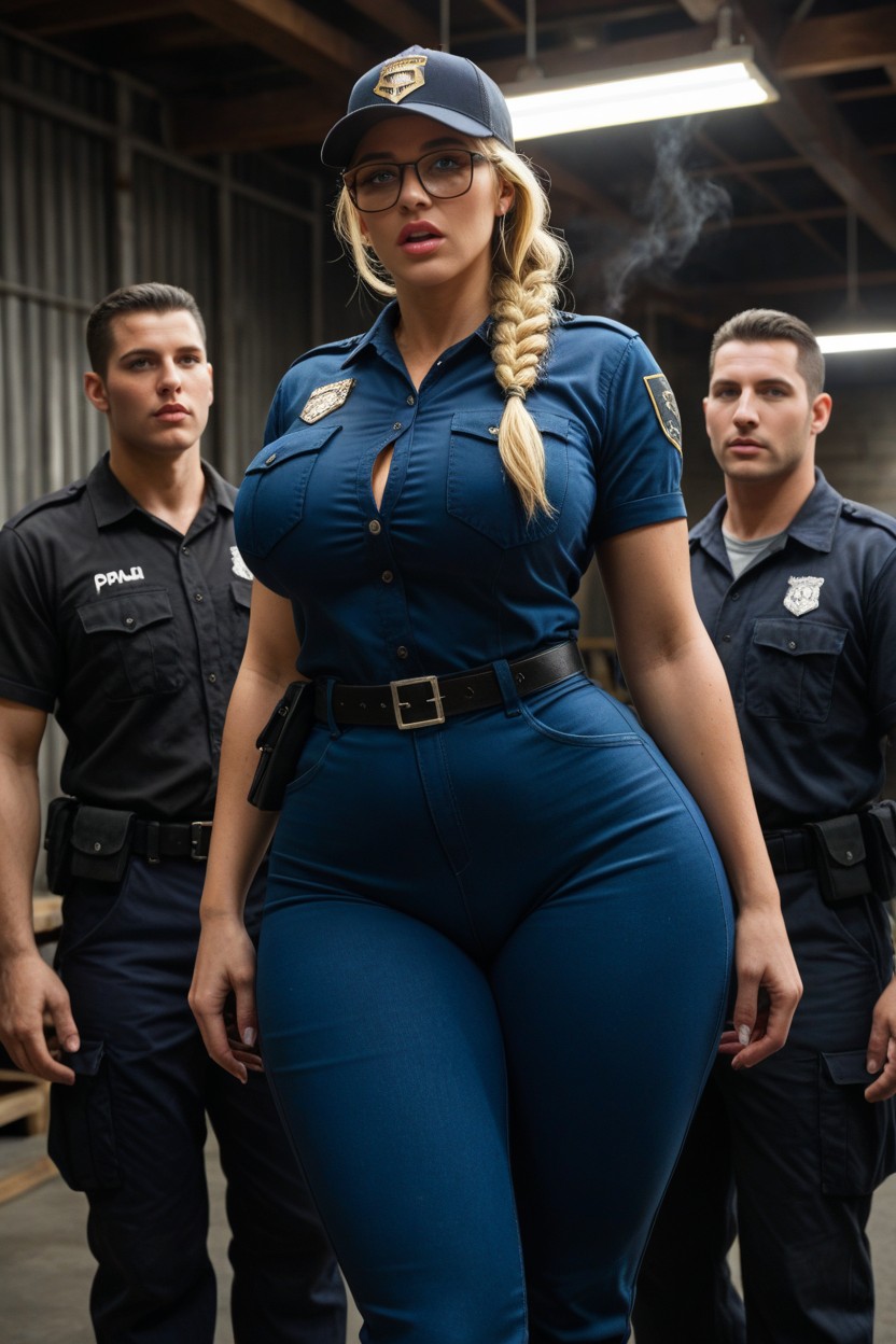 Pubic Hair, Groped By Black Guys, Burning Tires In The Background AI Porn