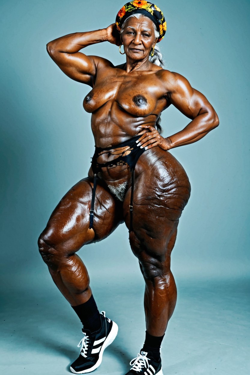 Rounded Buttocks, Armpit Hair, Ropa Rasgada Porno IA