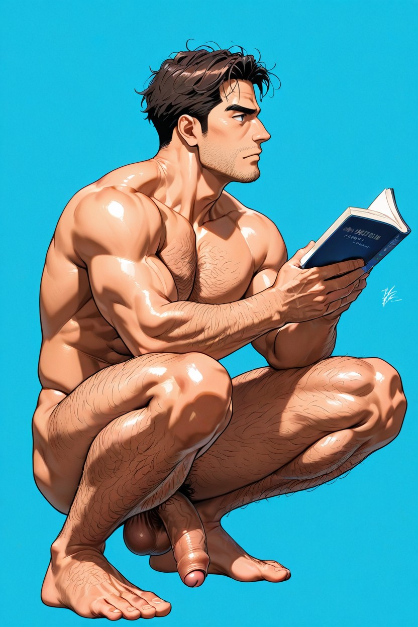 Fondo Simple, Delgada, Masculine Porno gay IA