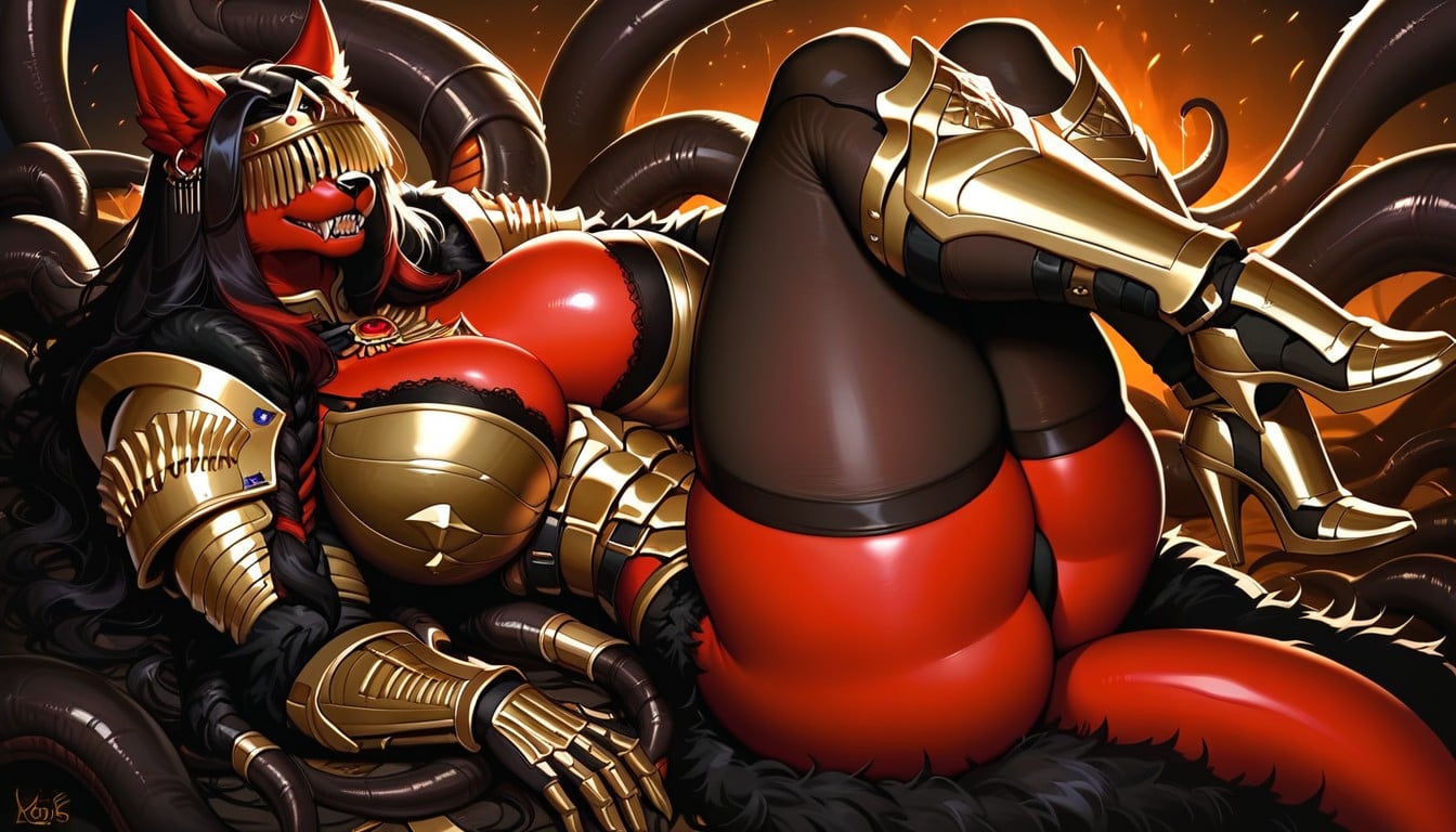 Queen Of Hell, Warhammer Tyranid, Four Armed Female Furry AI Porn