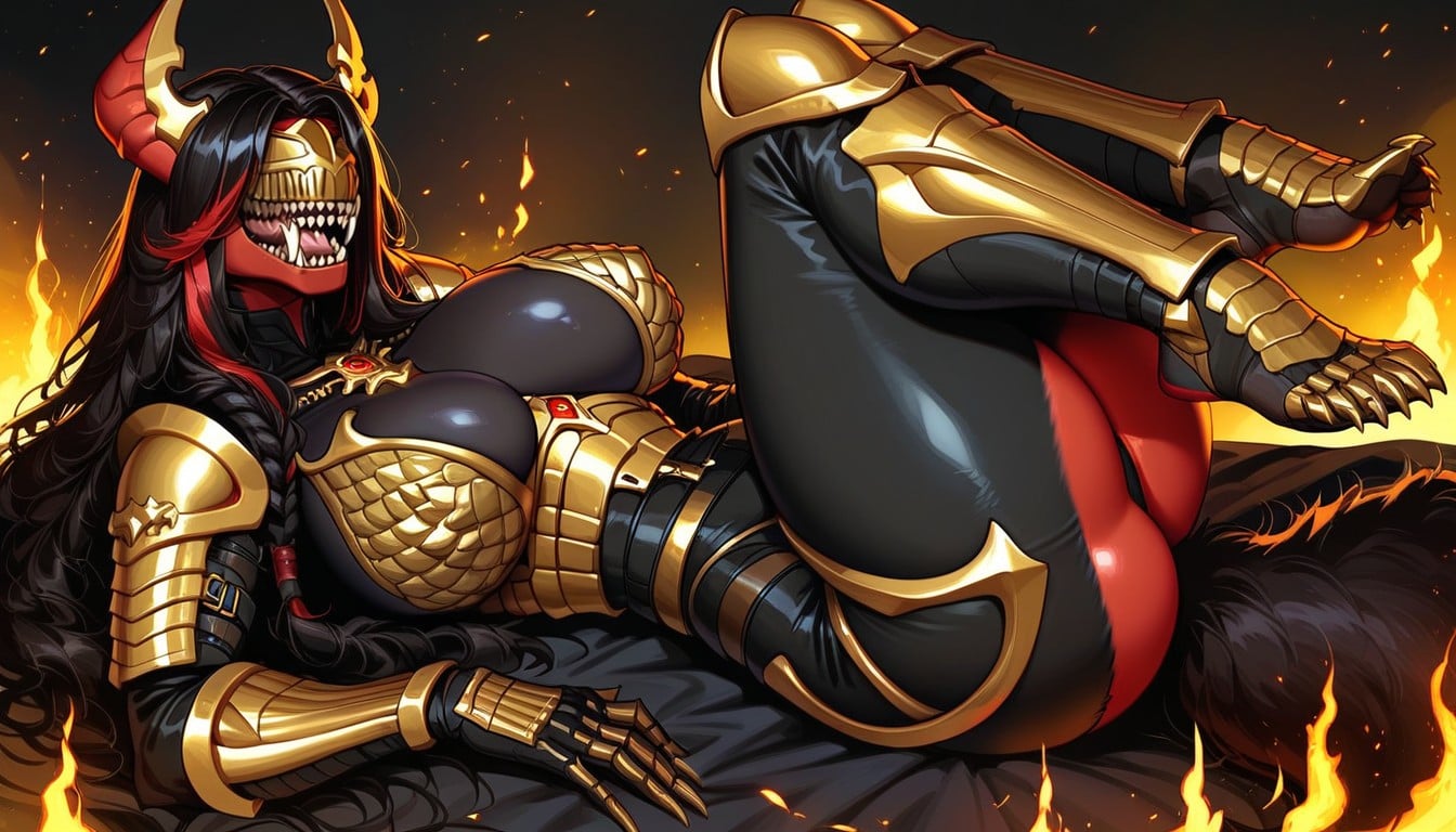 Eight Tentacle Arms, Queen Of Hell, Dog Furry AI Porn