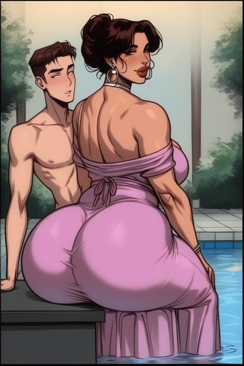 Bigger Bun Hair, Brunette Hair Man, Man Porno IA