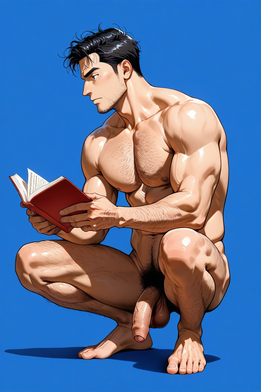 Perspective, Squatting, Muscular AI同性戀黃片