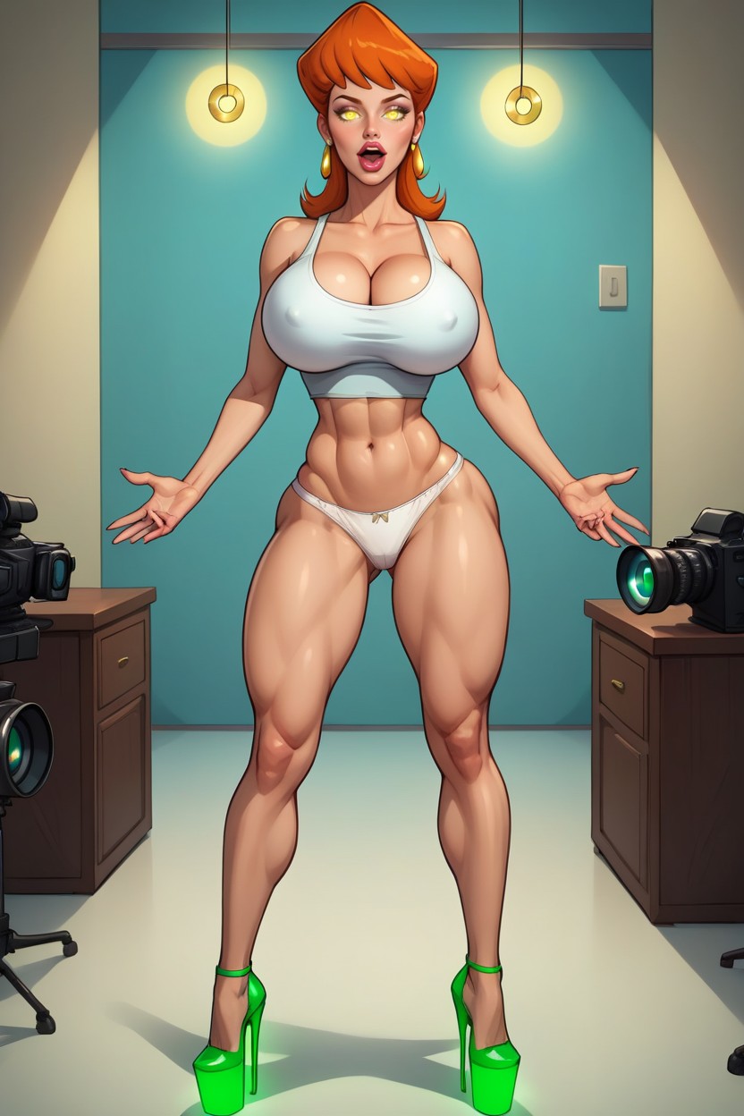 Looking At Viewer, Front View, Standing In Living Room MILF AI Porn