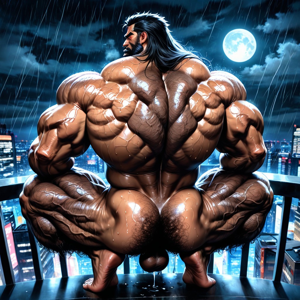 Huge Hairy Pecs, Handsome Huge Mighty Daddy, Full Moon AI同性戀黃片