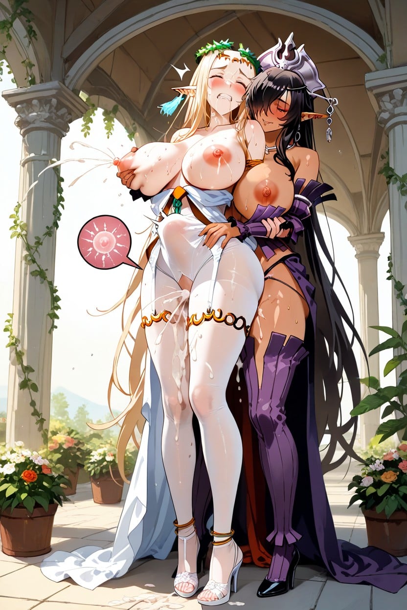 Anime-like Art Style, Waist Shot, Sexy Brides Hentai AI Porn