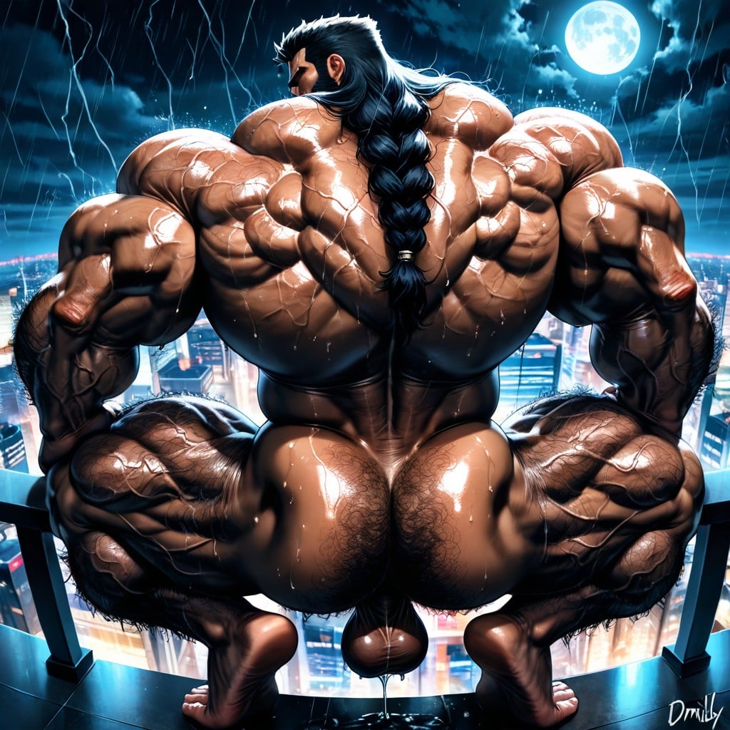 Hyper Balls, Sweat Dripping From Face, High Definition Pornografia gay com IA