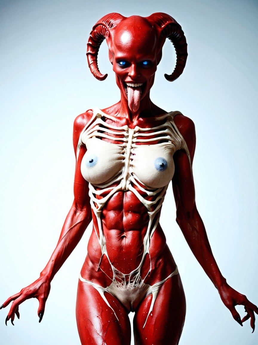 Red Skin, White Skin, Demon Ghost AI Porn