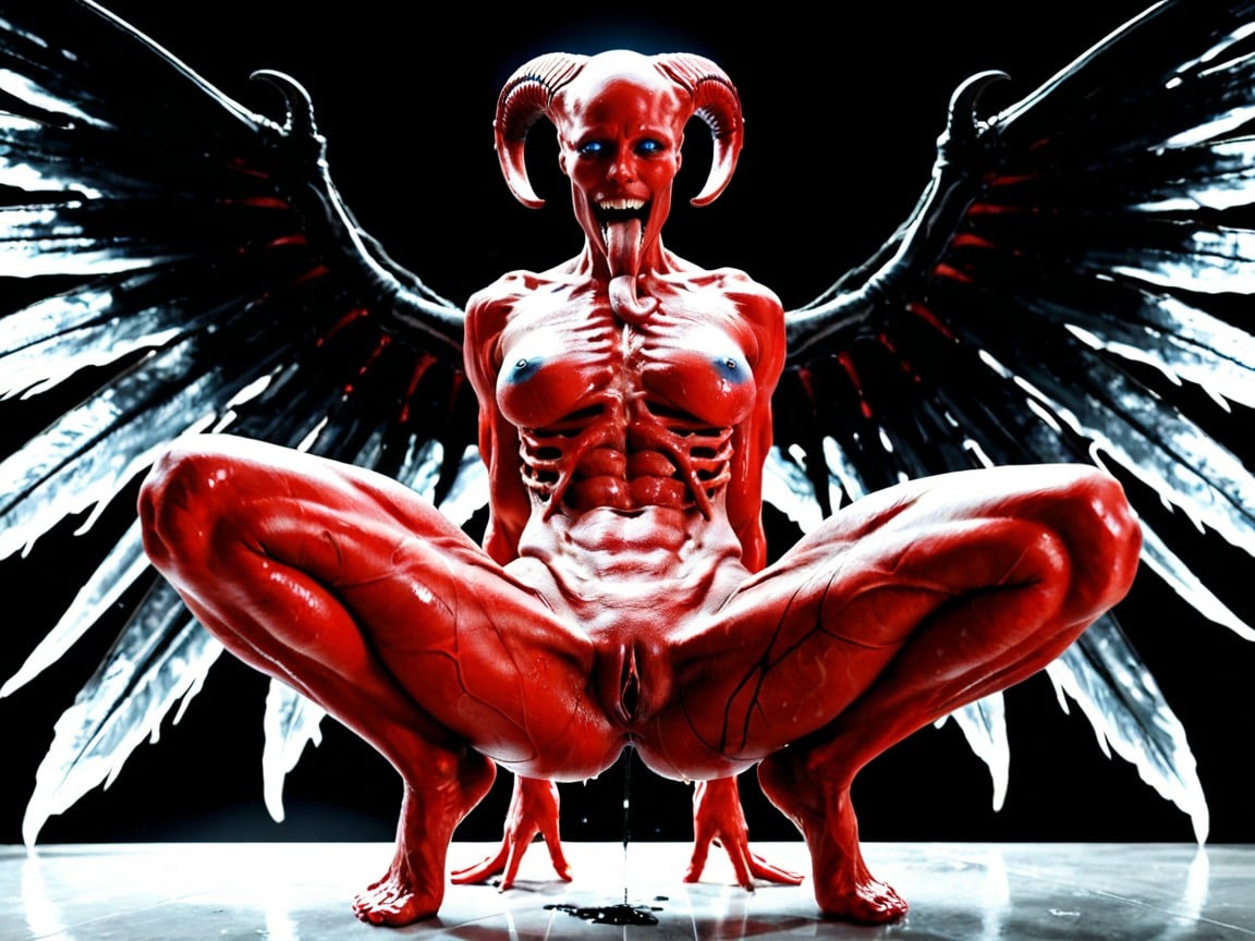 Muscular, Demon Ghost, Oily Skin AI Porn