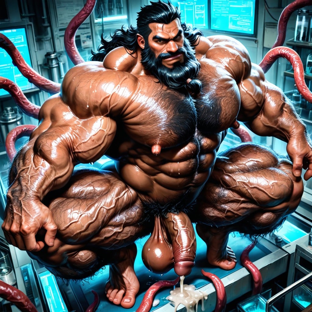 トップダウン, Squatting, Handsome Huge Mighty Daddy ゲイAIポルノ