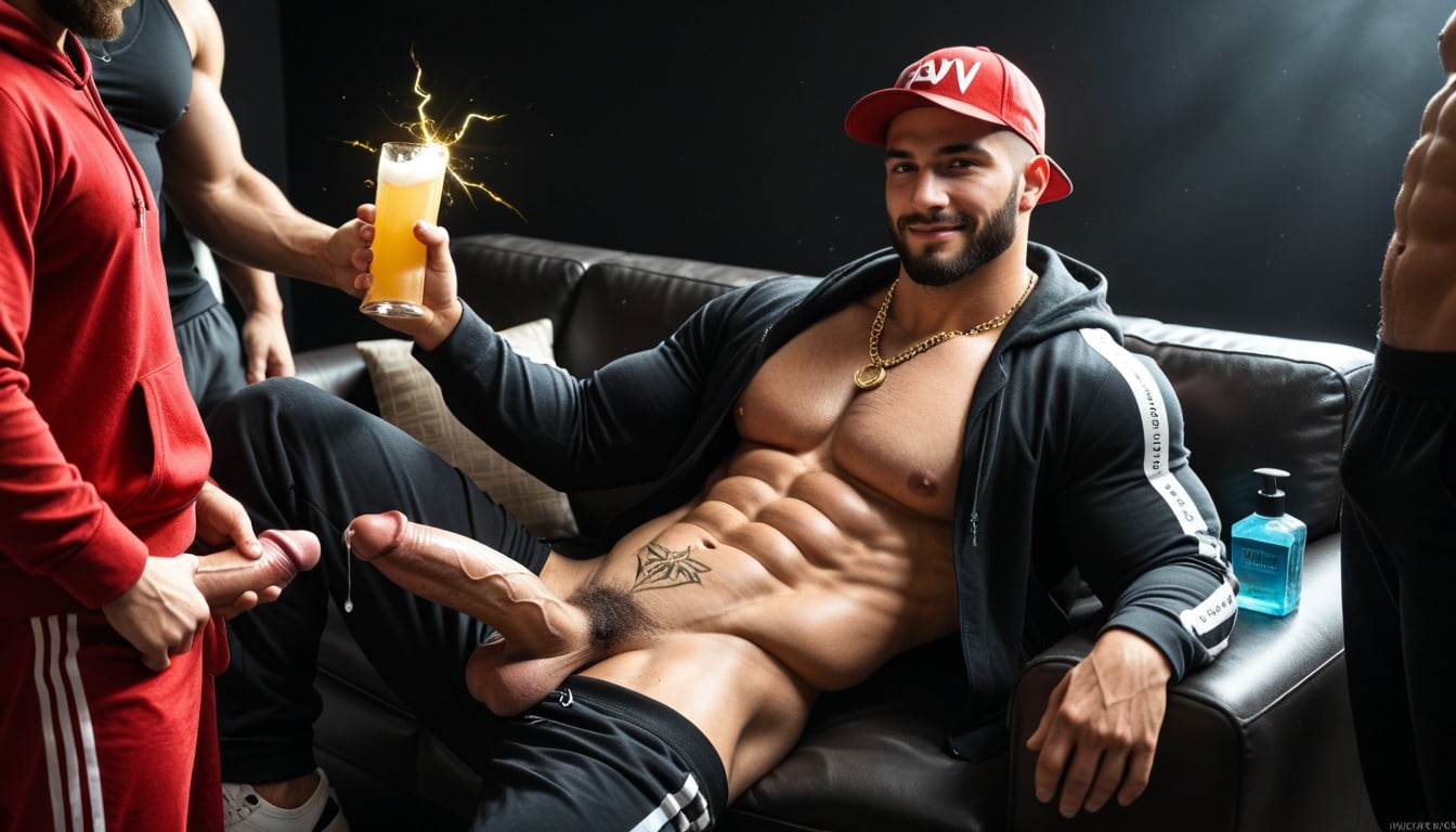 Gigantesque, Shaved Head, Black Hair Porno IA Gay