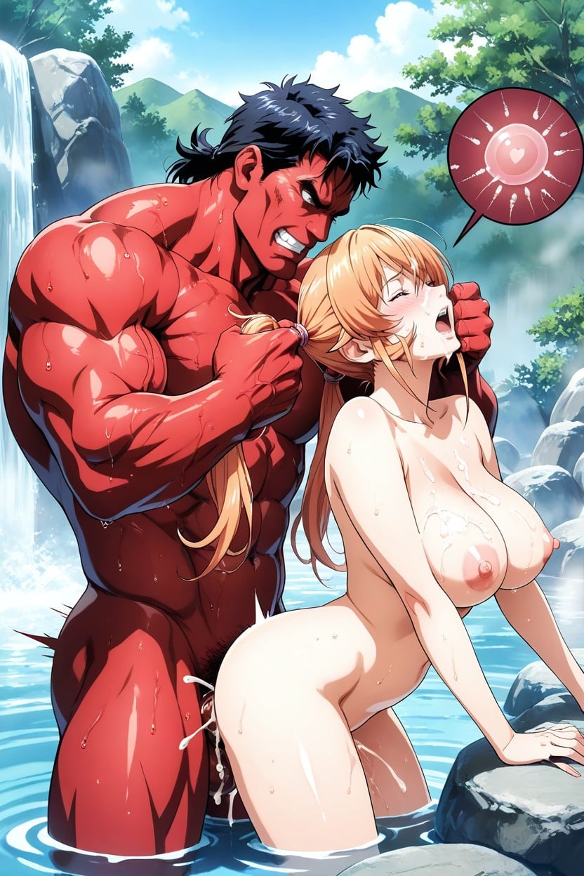 Moaning, In Water, Naked Hentai AI Porn